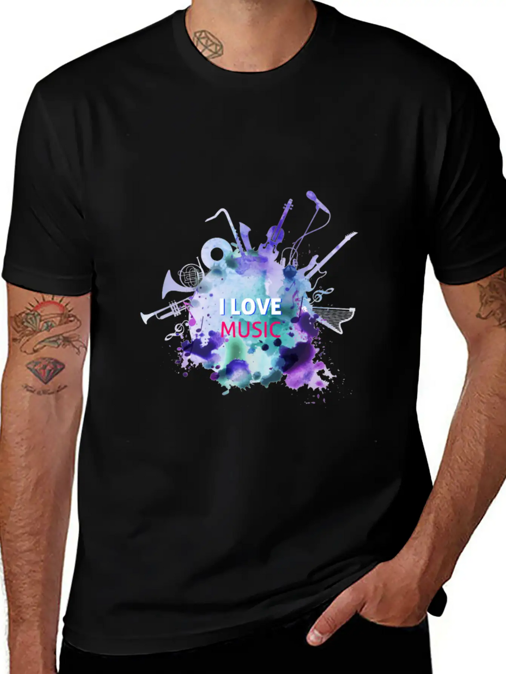 I Love Music Essential Cotton Tee For Daily Outfits – Unisex Style
