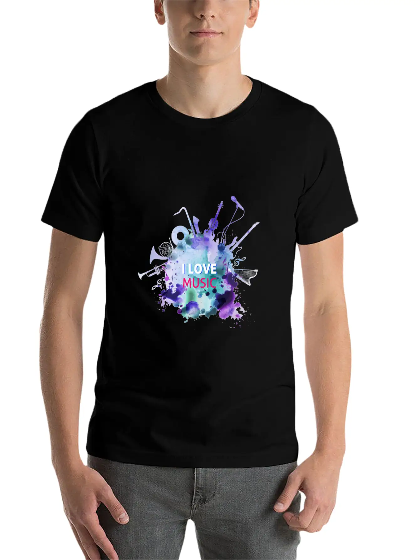 I Love Music Essential Cotton Tee For Daily Outfits – Unisex Style