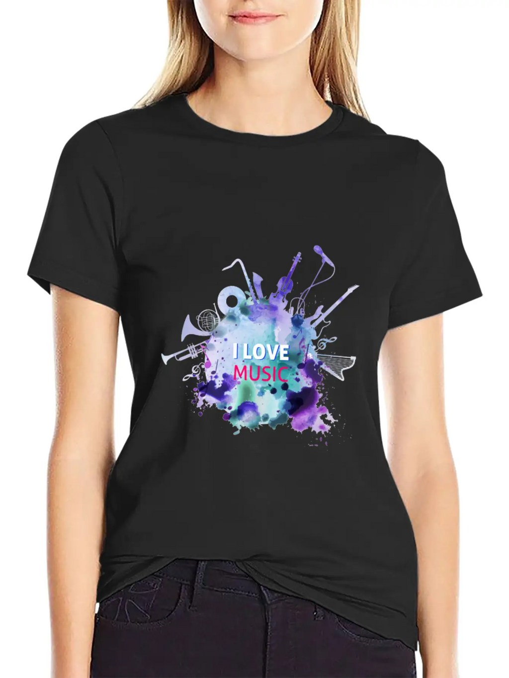 I Love Music Essential Cotton Tee For Daily Outfits – Unisex Style