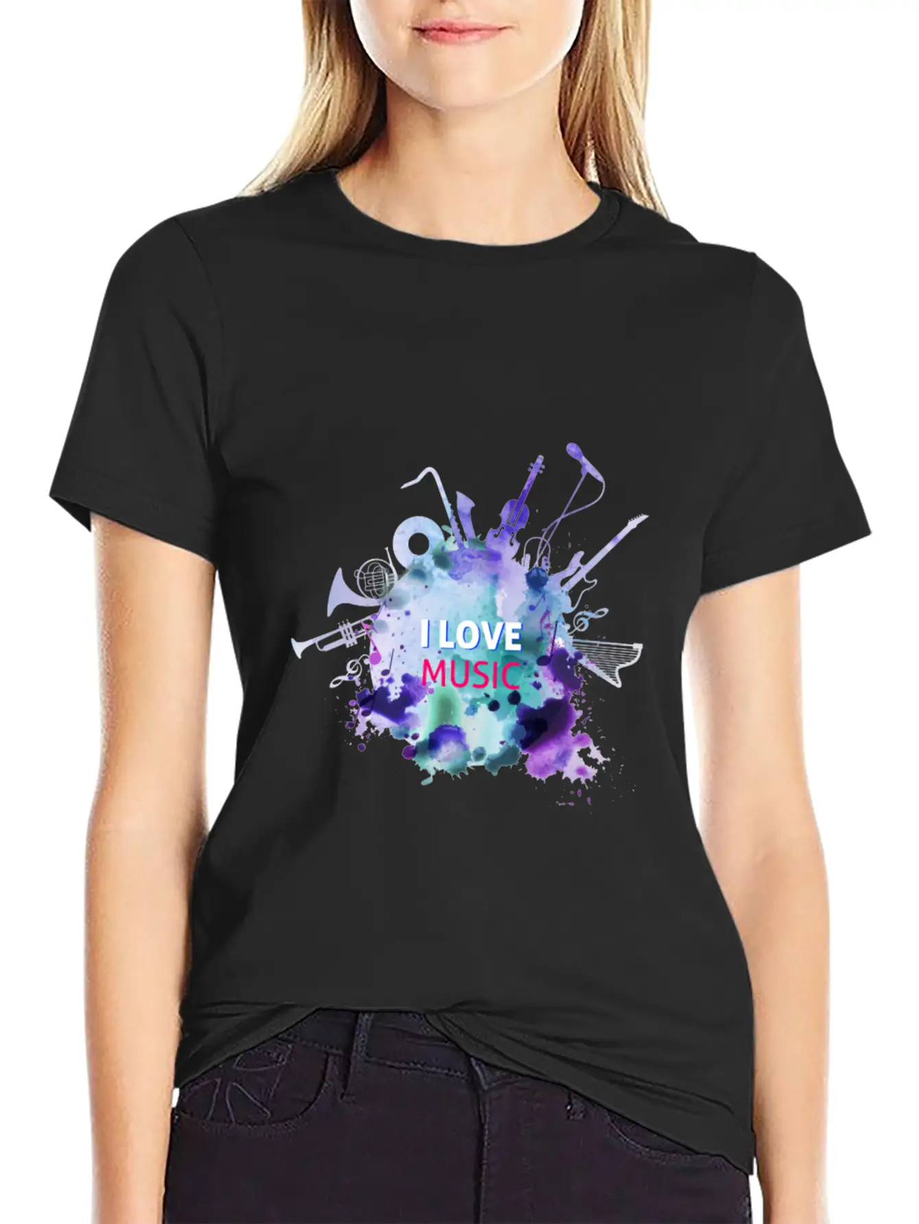 I Love Music Essential Cotton Tee For Daily Outfits – Unisex Style
