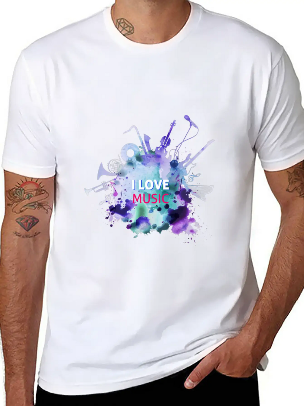 I Love Music Essential Cotton Tee For Daily Outfits – Unisex Style