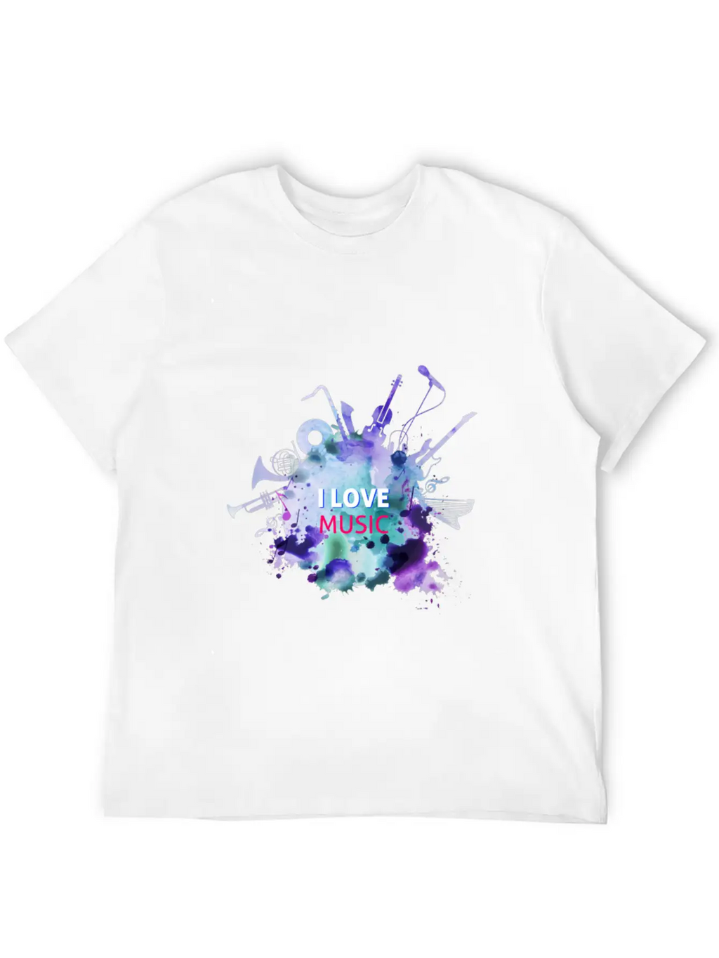 I Love Music Essential Cotton Tee For Daily Outfits – Unisex Style