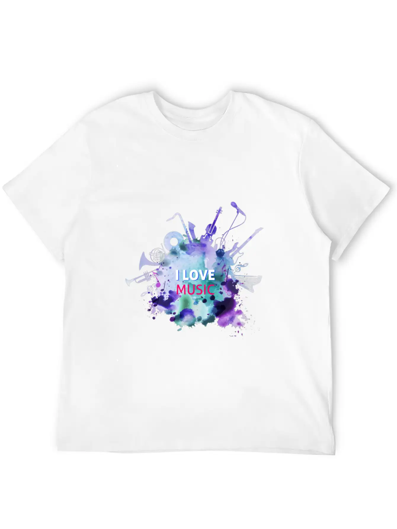 I Love Music Essential Cotton Tee For Daily Outfits – Unisex Style