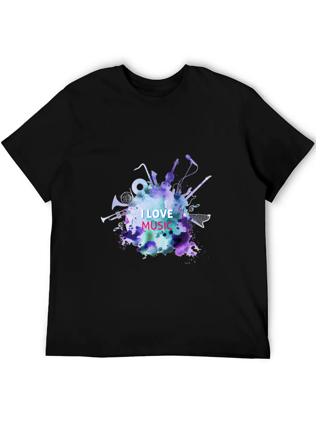 I Love Music Essential Cotton Tee For Daily Outfits – Unisex Style