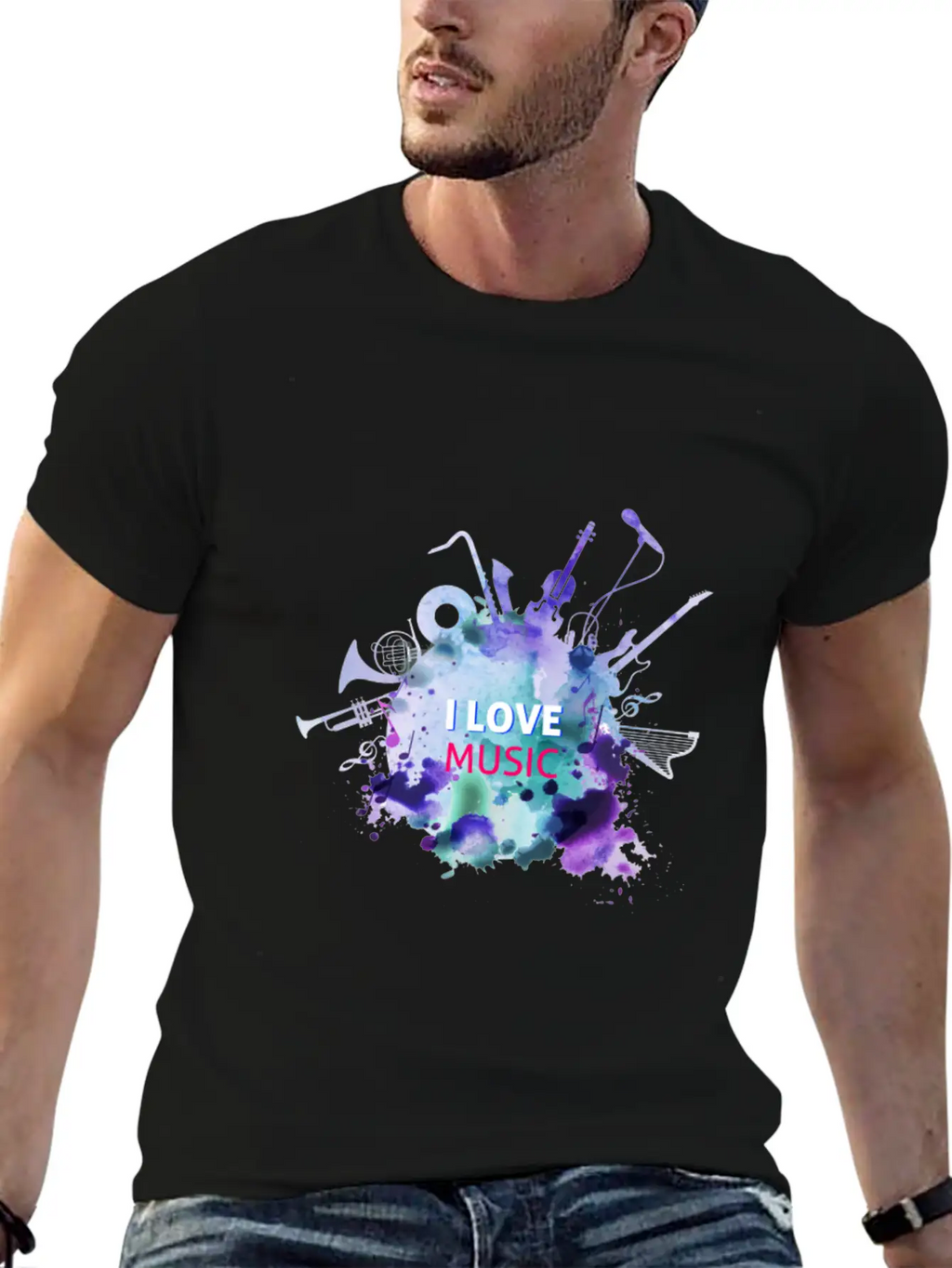 I Love Music Essential Cotton Tee For Daily Outfits – Unisex Style