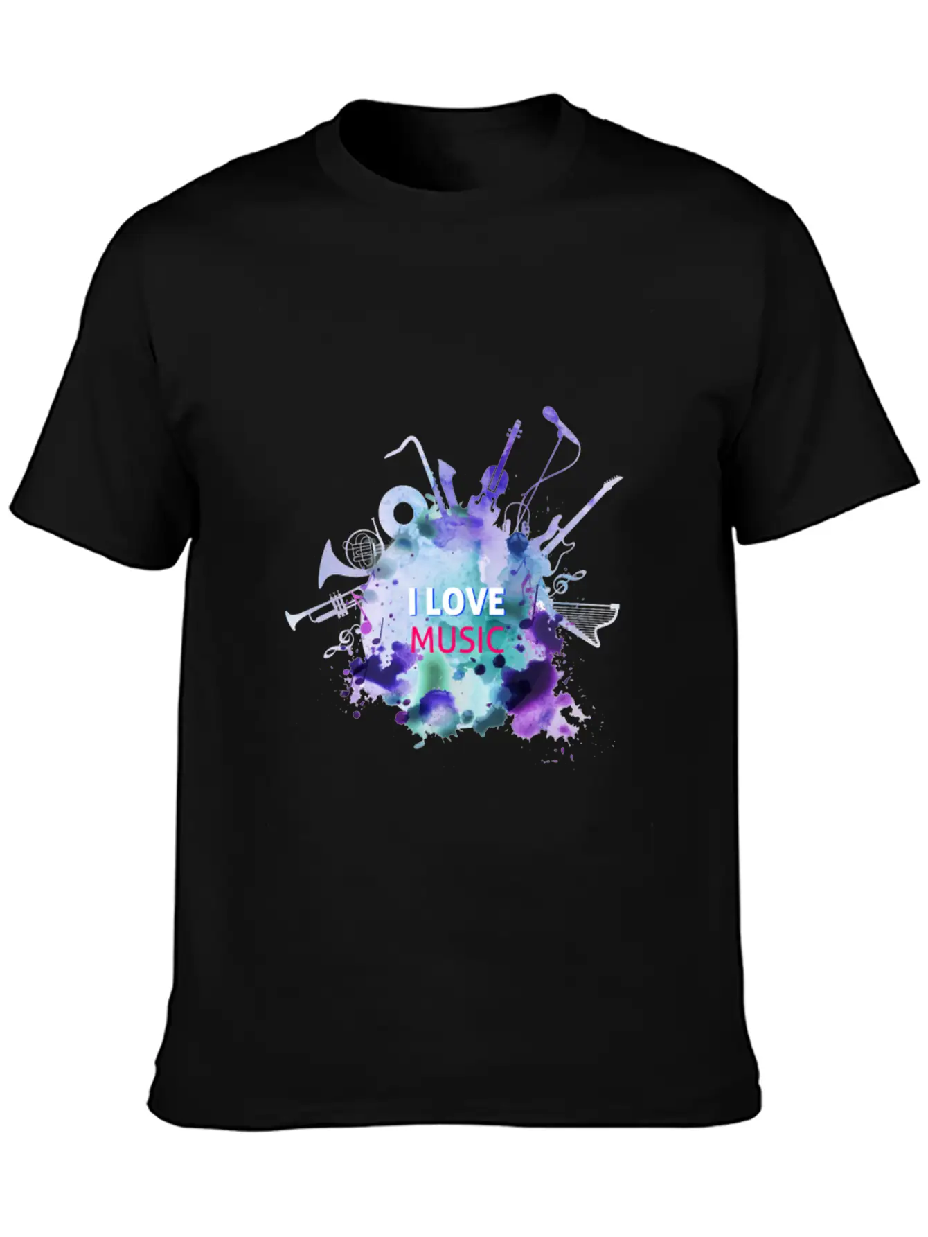 I Love Music Essential Cotton Tee For Daily Outfits – Unisex Style
