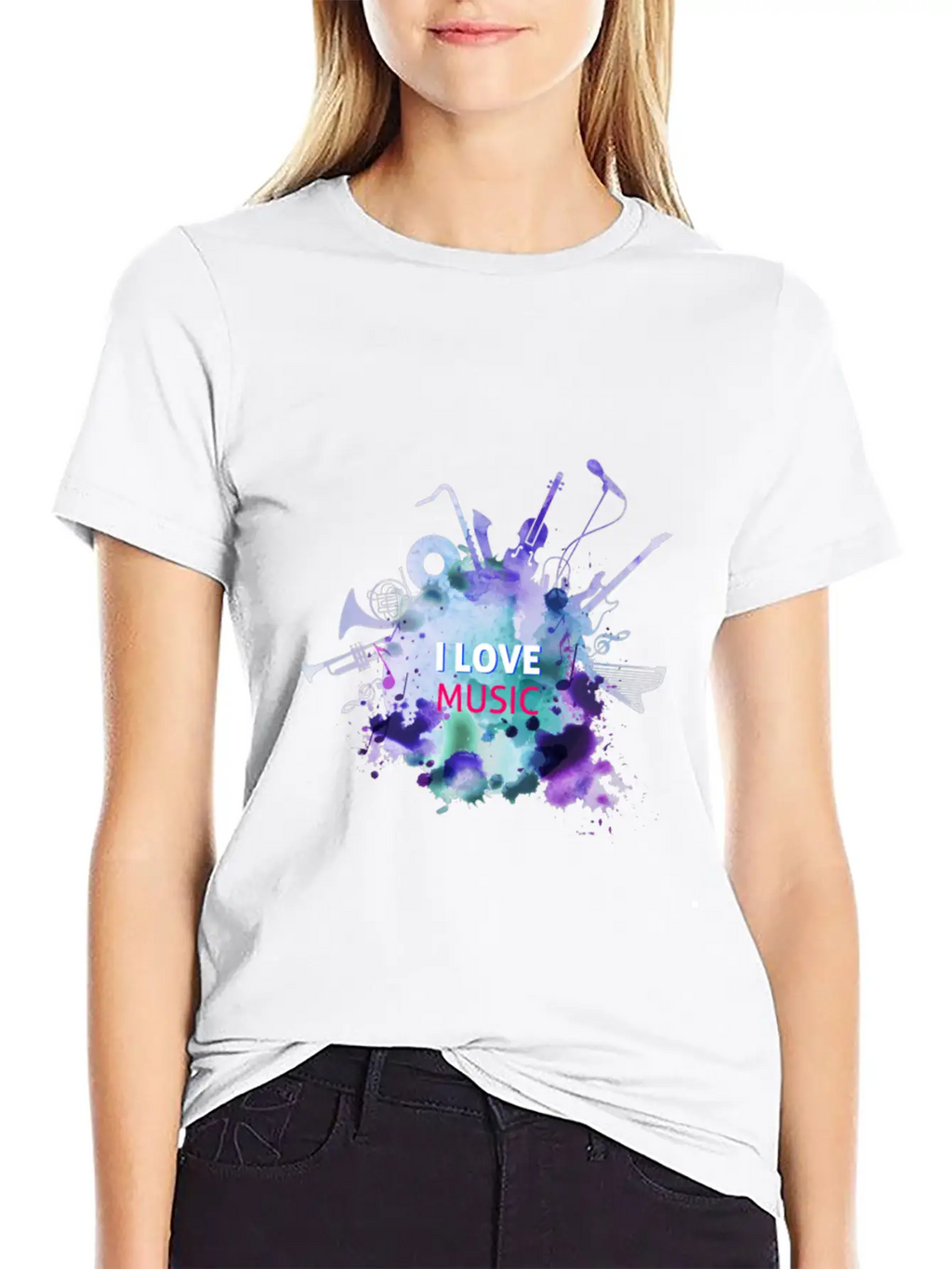 I Love Music Essential Cotton Tee For Daily Outfits – Unisex Style