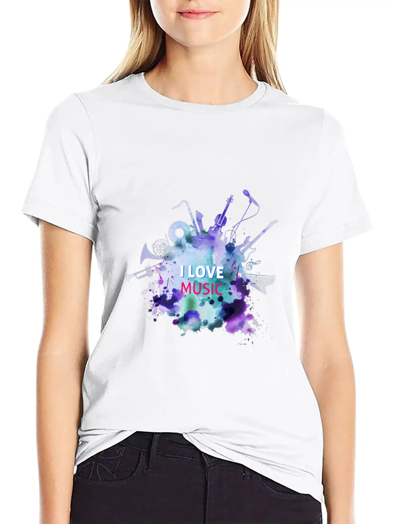 I Love Music Essential Cotton Tee For Daily Outfits – Unisex Style