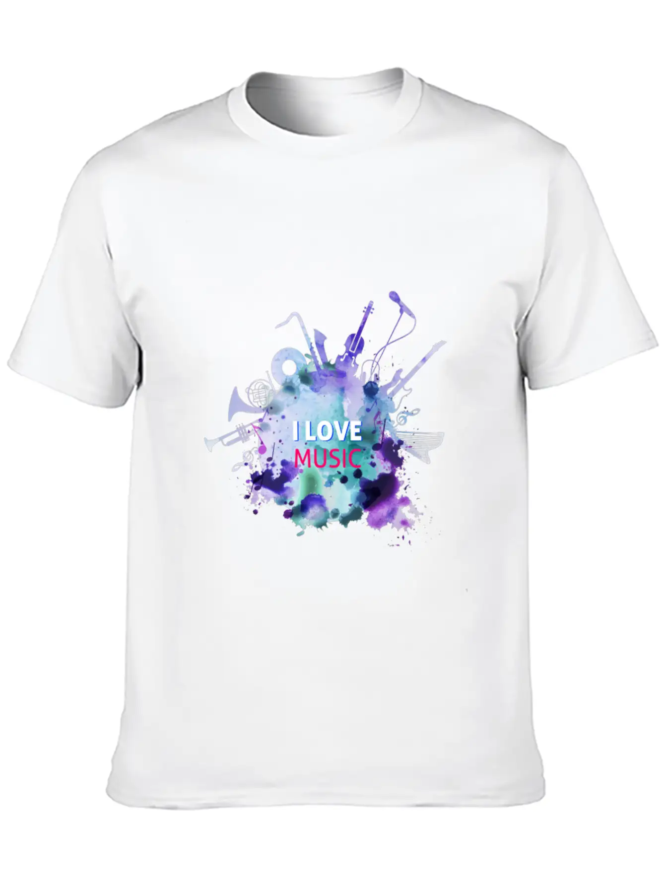I Love Music Essential Cotton Tee For Daily Outfits – Unisex Style