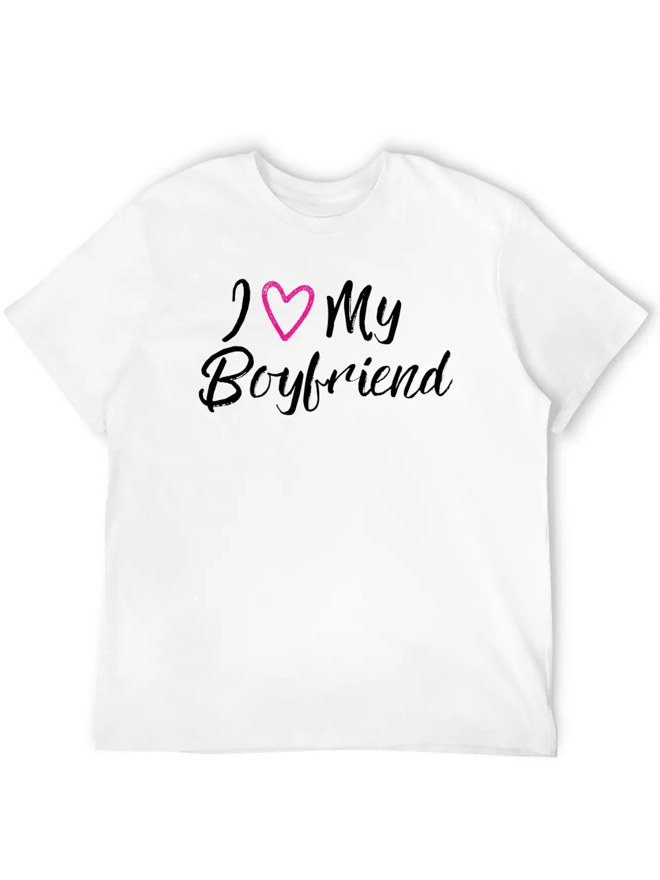 I Love My Boyfriend Unisex Short Sleeve Soft Cotton T-Shirt – Casual Everyday Wear