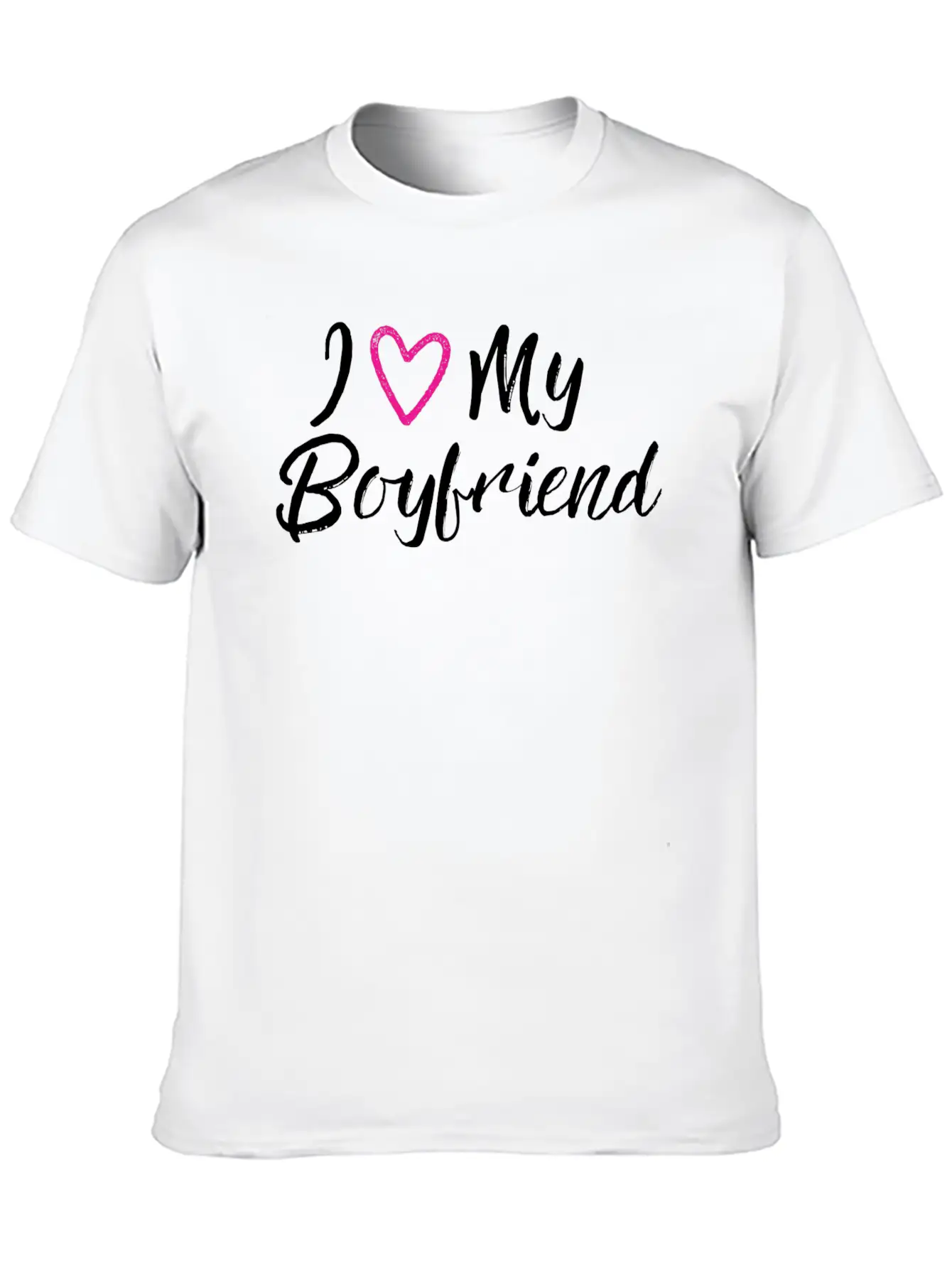 I Love My Boyfriend Unisex Short Sleeve Soft Cotton T-Shirt – Casual Everyday Wear