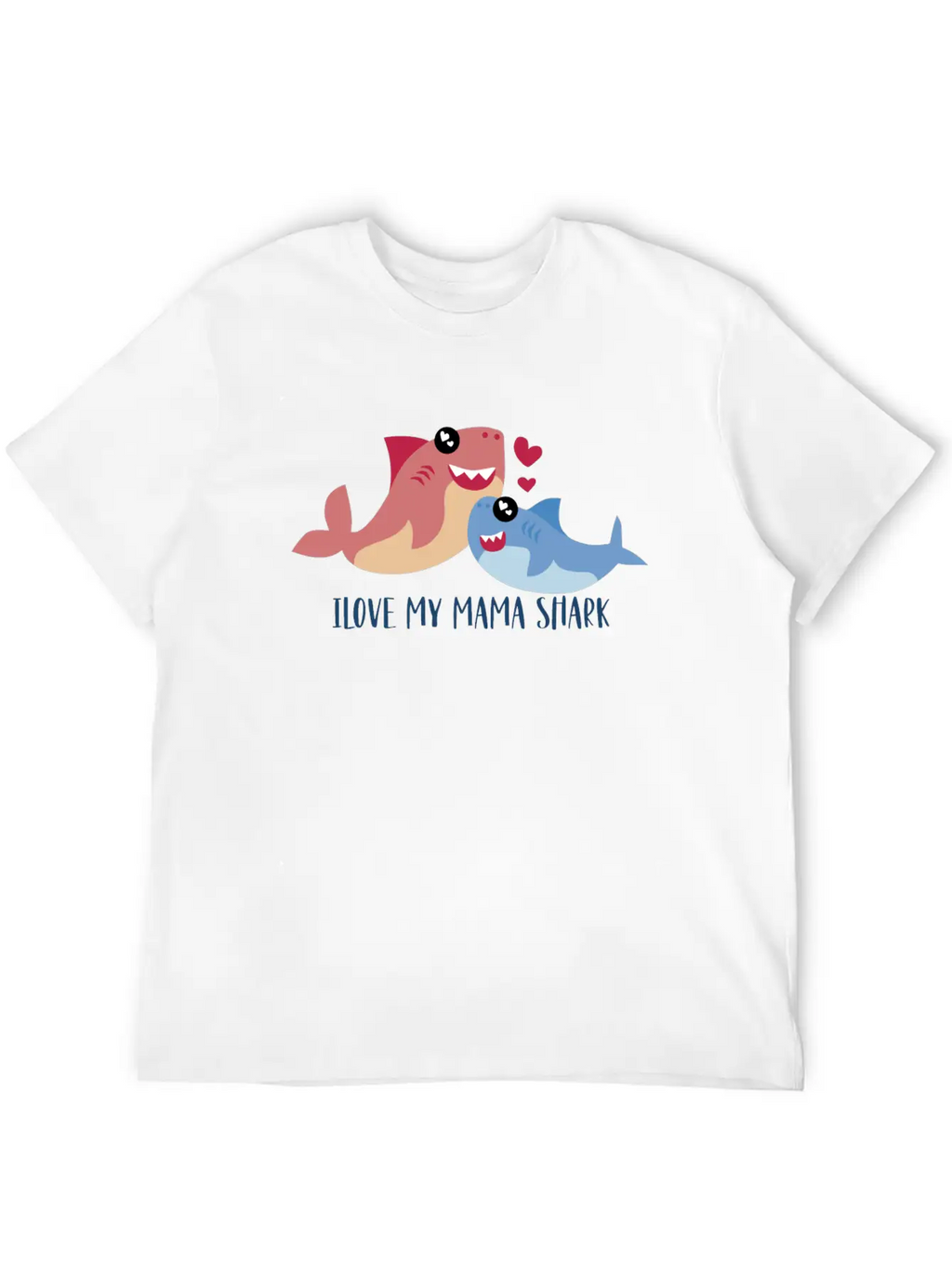 I Love My Mama Shark, Mama Shark, Shark Family Unisex Casual T-Shirt – Clean Design For Daily Comfort