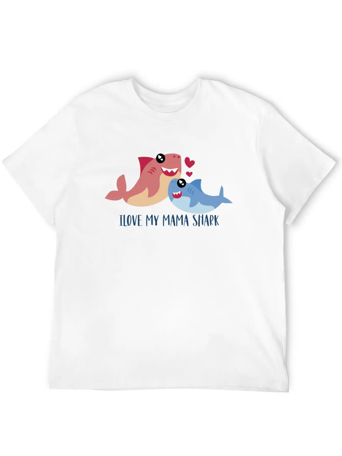 I Love My Mama Shark, Mama Shark, Shark Family Unisex Casual T-Shirt – Clean Design For Daily Comfort
