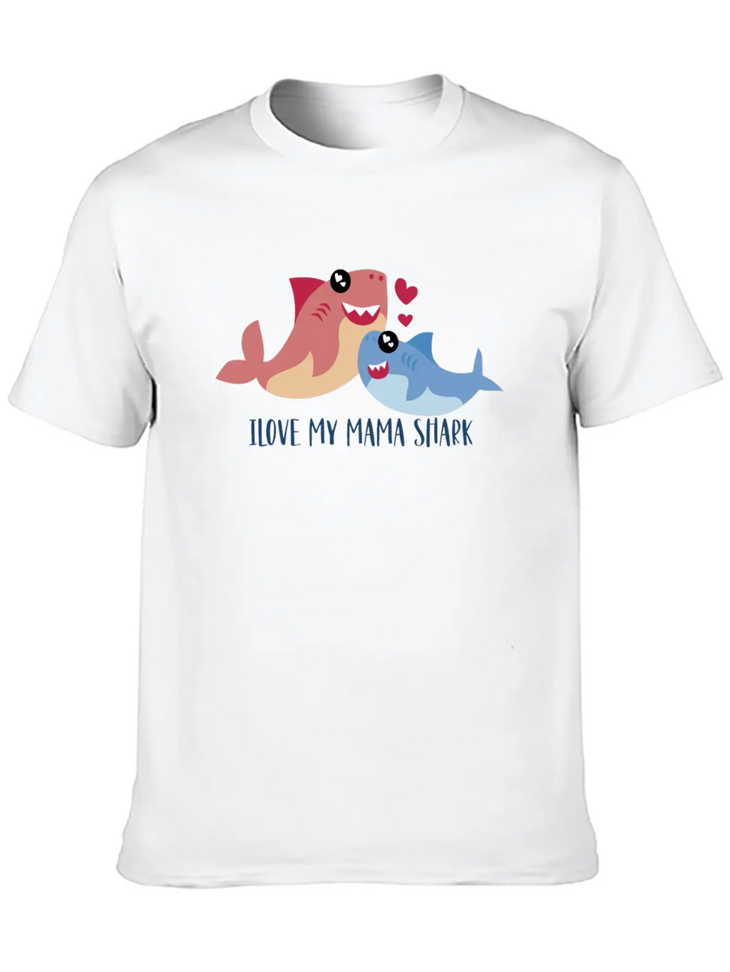 I Love My Mama Shark, Mama Shark, Shark Family Unisex Casual T-Shirt – Clean Design For Daily Comfort