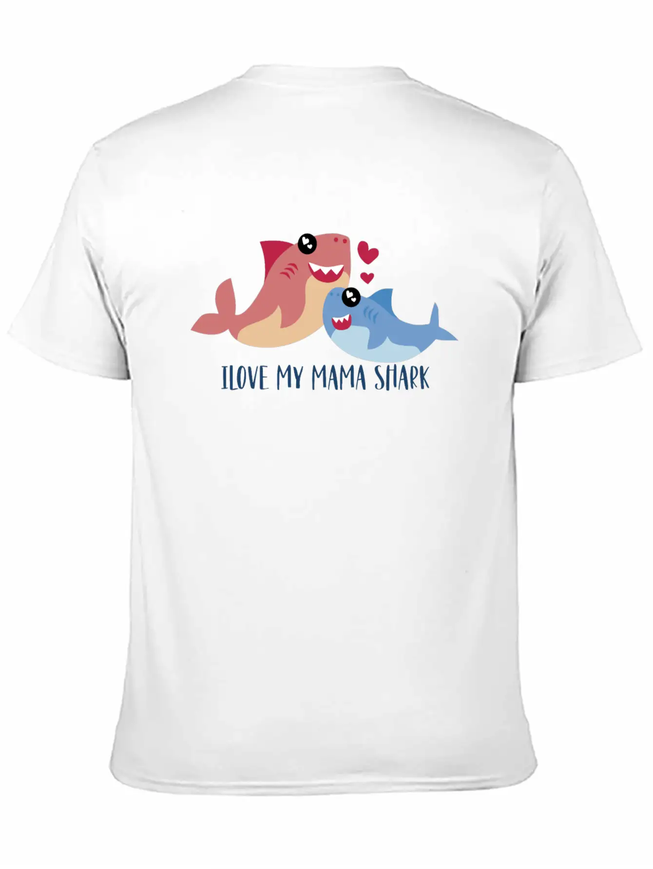 I Love My Mama Shark, Mama Shark, Shark Family Unisex Casual T-Shirt – Clean Design For Daily Comfort