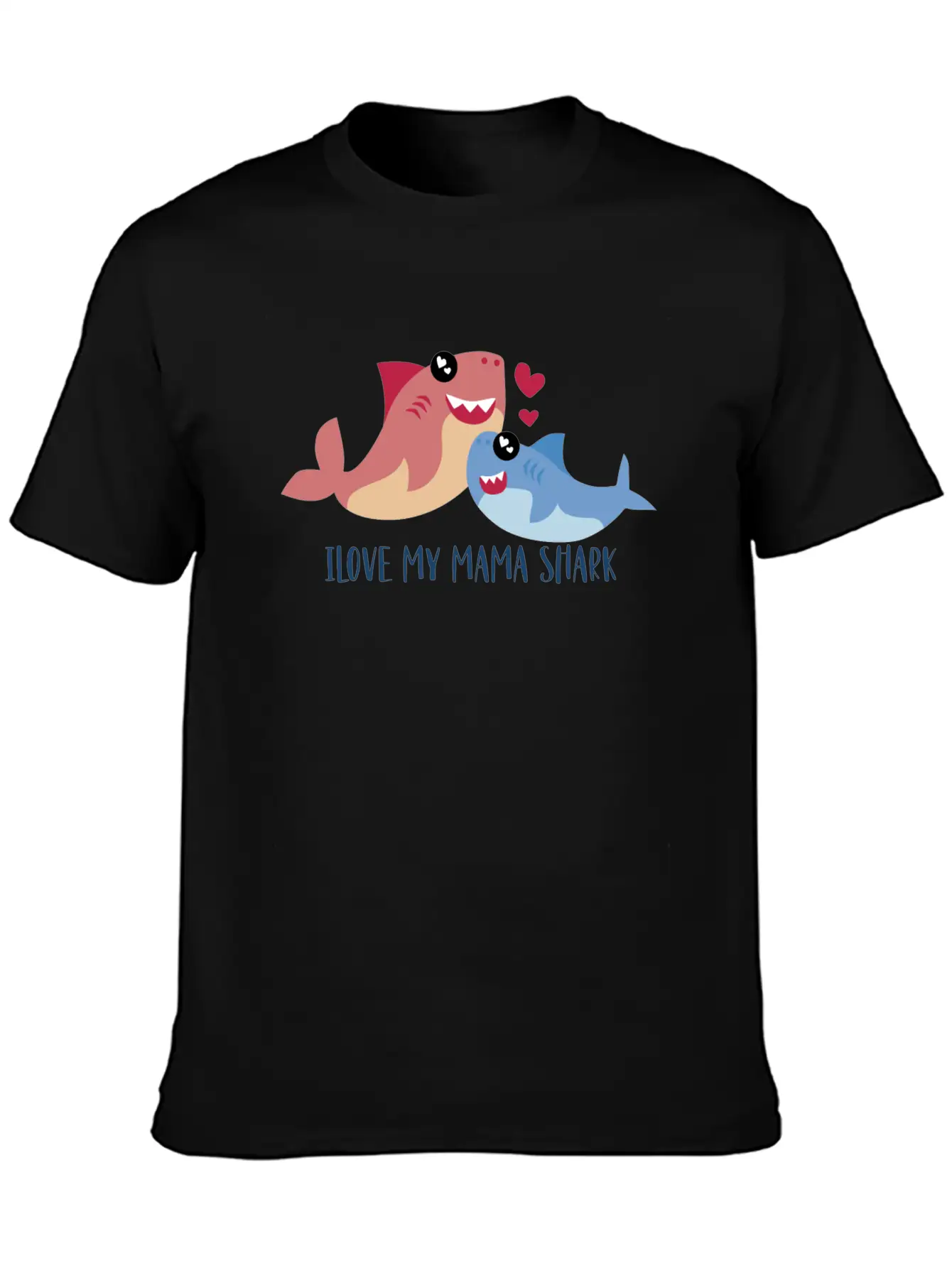 I Love My Mama Shark, Mama Shark, Shark Family Unisex Casual T-Shirt – Clean Design For Daily Comfort