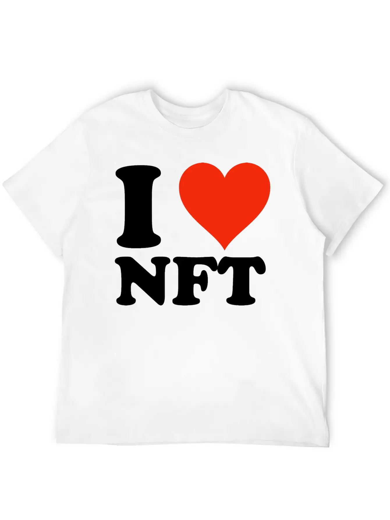 I Love NFT - Krypto Non-Fungible Token Crypto Art Unisex Casual T-Shirt – Clean Design For Daily Comfort