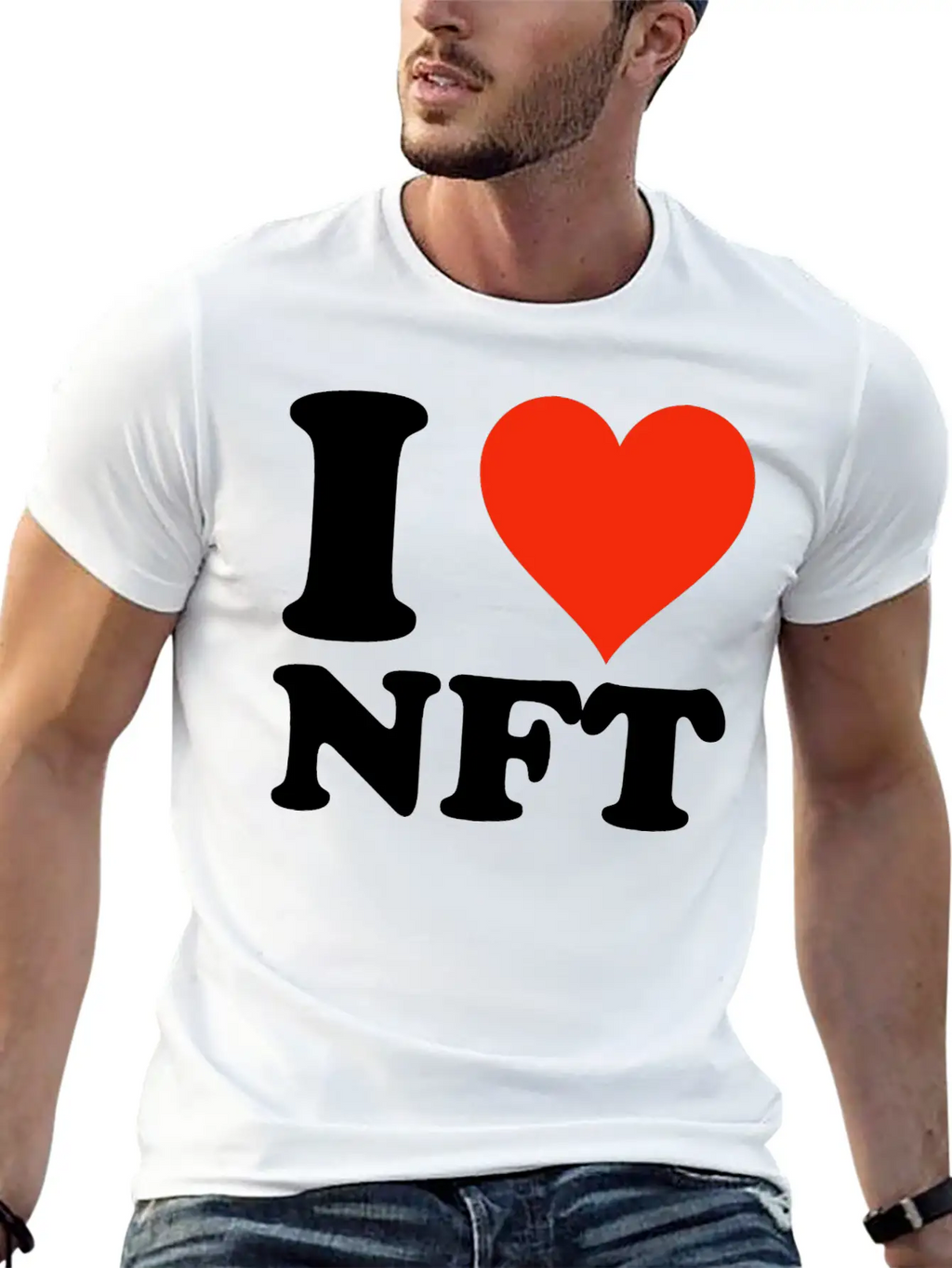 I Love NFT - Krypto Non-Fungible Token Crypto Art Unisex Casual T-Shirt – Clean Design For Daily Comfort