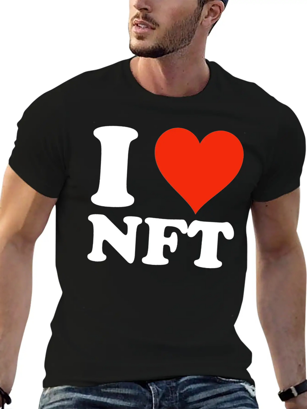 I Love NFT - Krypto Non-Fungible Token Crypto Art Unisex Casual T-Shirt – Clean Design For Daily Comfort