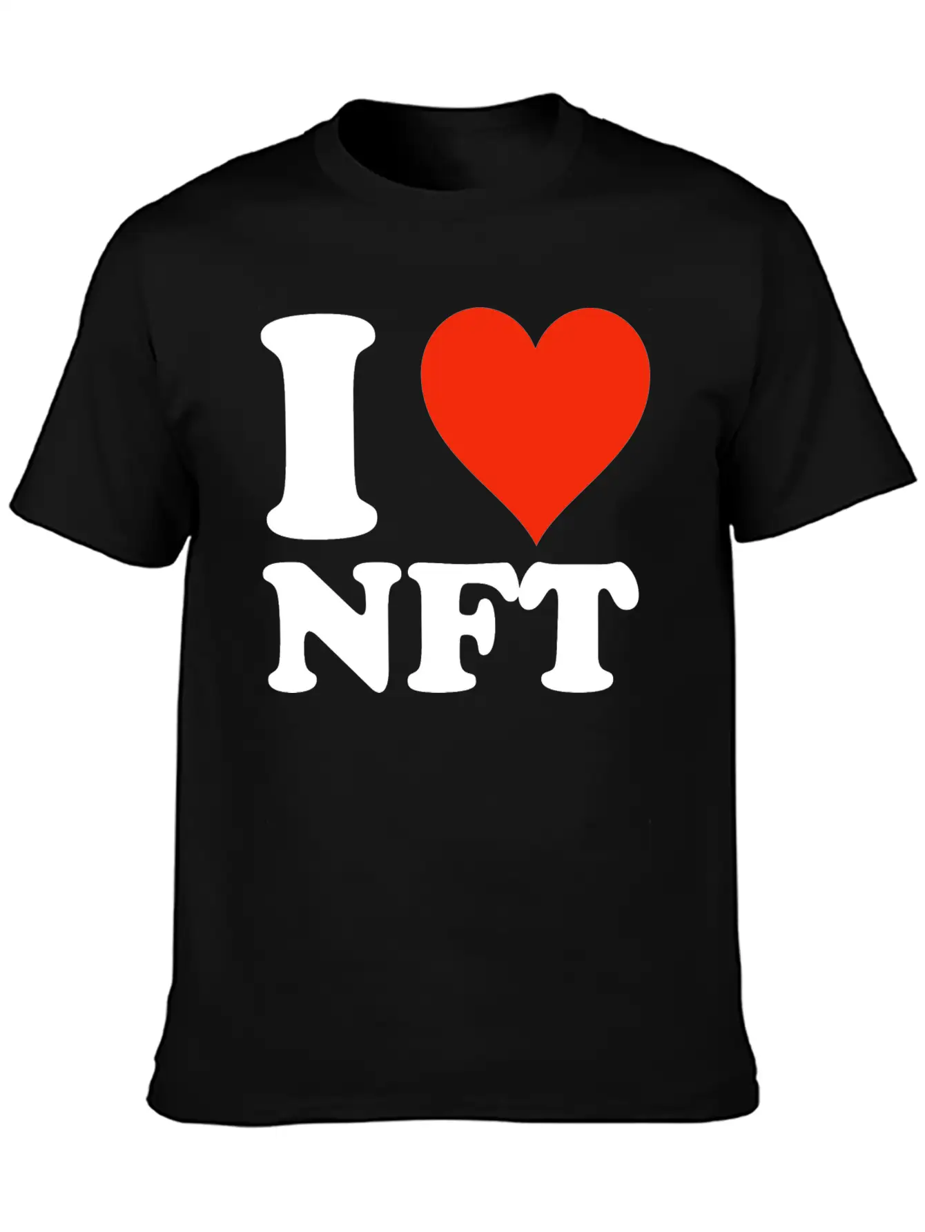 I Love NFT - Krypto Non-Fungible Token Crypto Art Unisex Casual T-Shirt – Clean Design For Daily Comfort