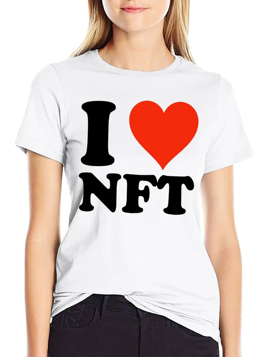 I Love NFT - Krypto Non-Fungible Token Crypto Art Unisex Casual T-Shirt – Clean Design For Daily Comfort