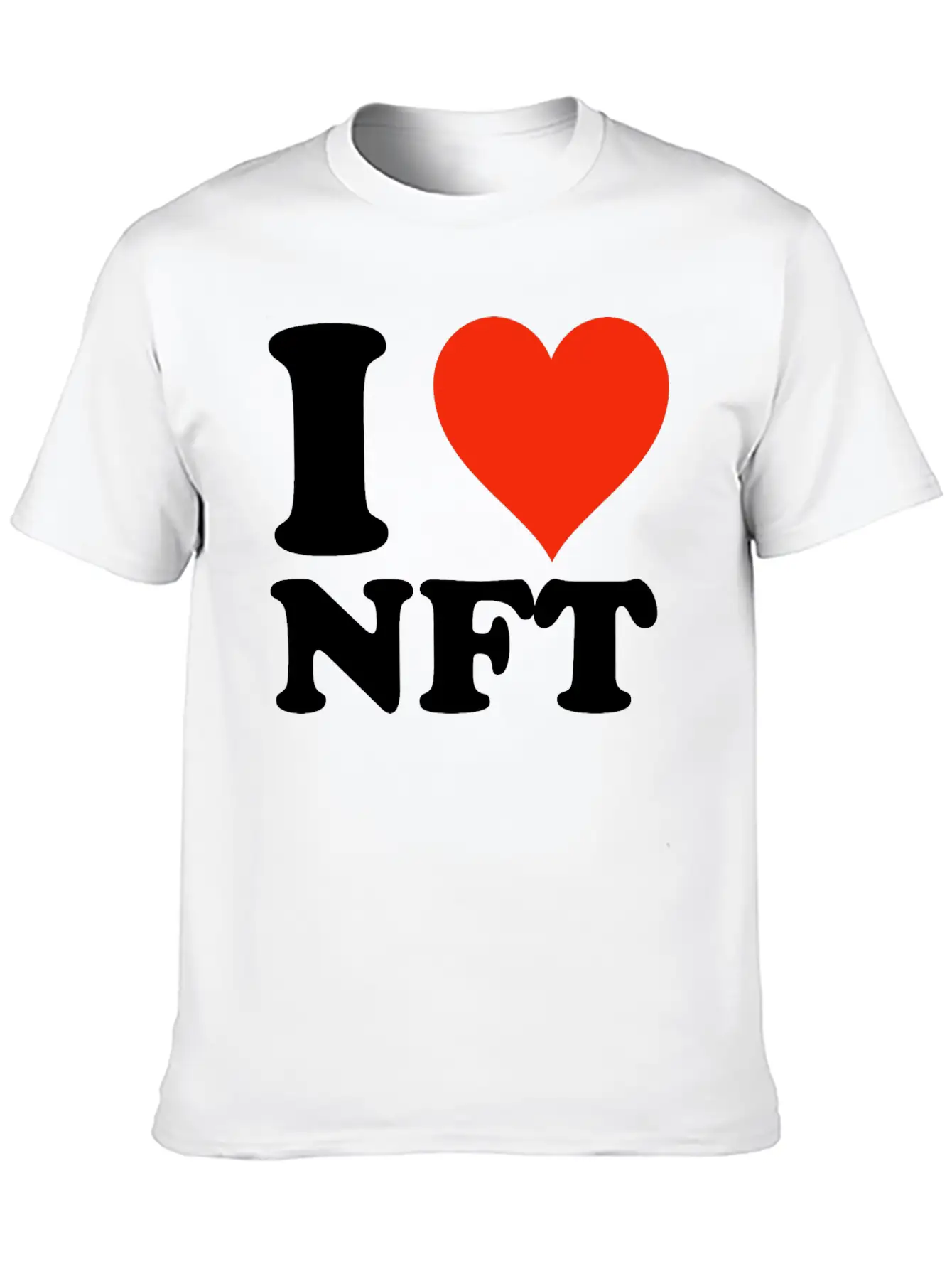 I Love NFT - Krypto Non-Fungible Token Crypto Art Unisex Casual T-Shirt – Clean Design For Daily Comfort