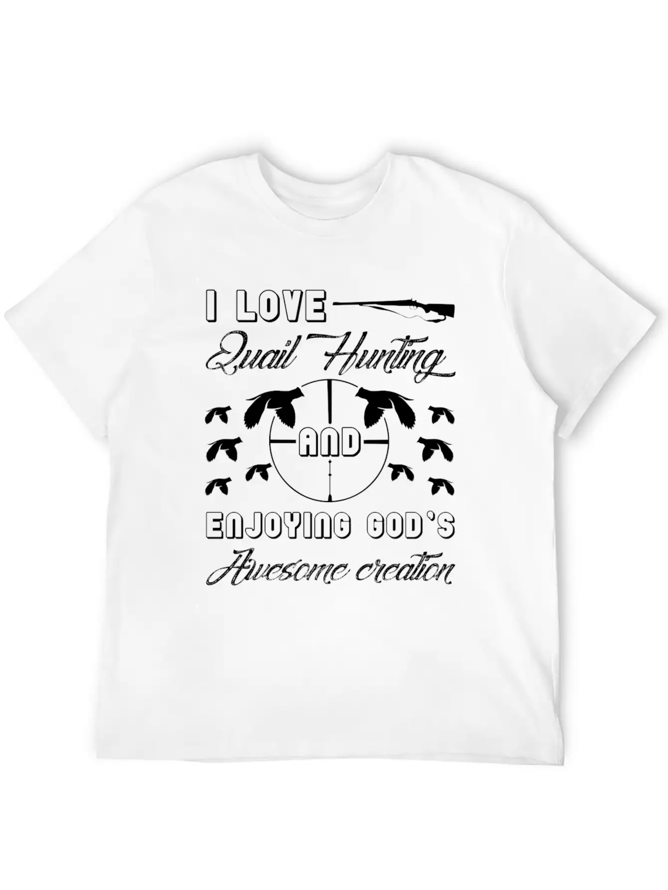I Love Quail Hunting Shirt Unisex Casual T-Shirt – Clean Design For Daily Comfort