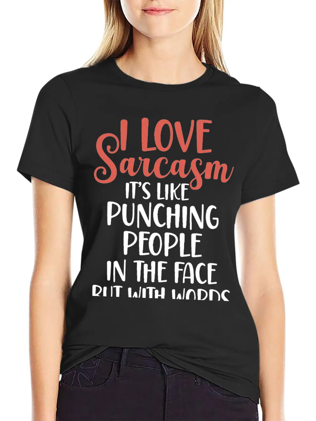"I Love Sarcasm" Funny T-shirt Breathable Soft Cotton T-Shirt – Timeless Casual Look
