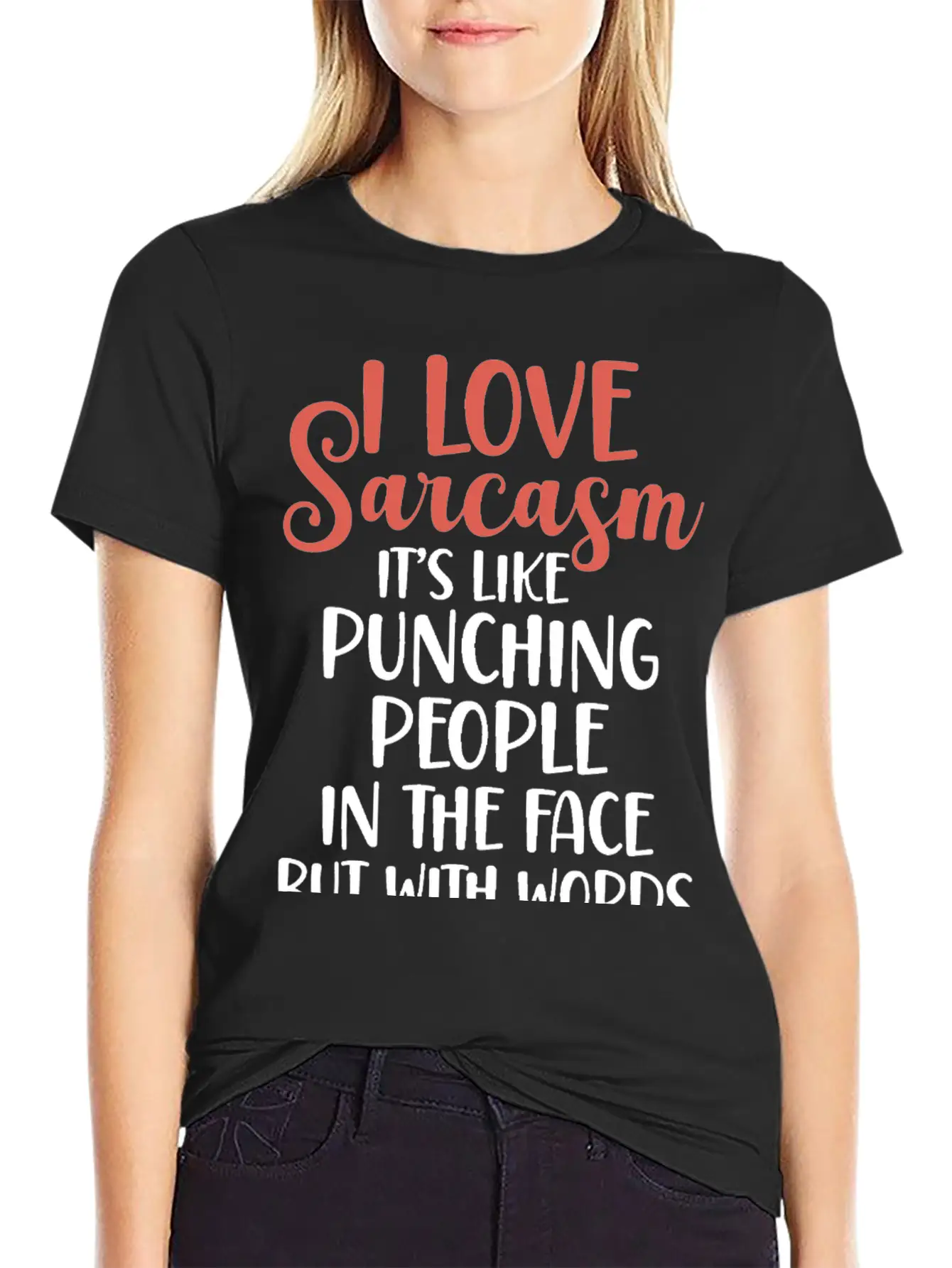 "I Love Sarcasm" Funny T-shirt Breathable Soft Cotton T-Shirt – Timeless Casual Look