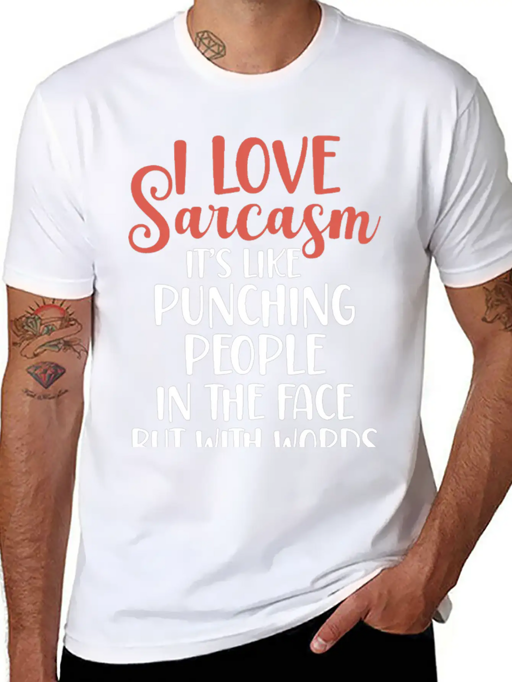 "I Love Sarcasm" Funny T-shirt Breathable Soft Cotton T-Shirt – Timeless Casual Look