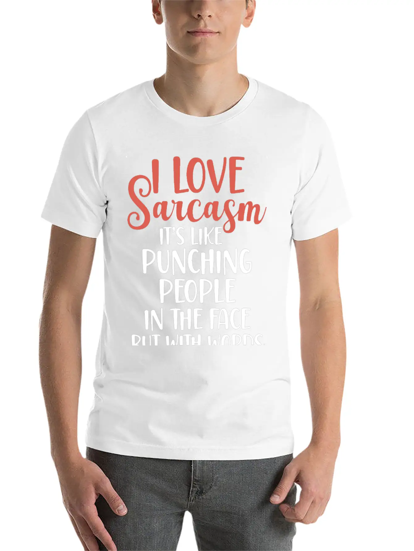 "I Love Sarcasm" Funny T-shirt Breathable Soft Cotton T-Shirt – Timeless Casual Look