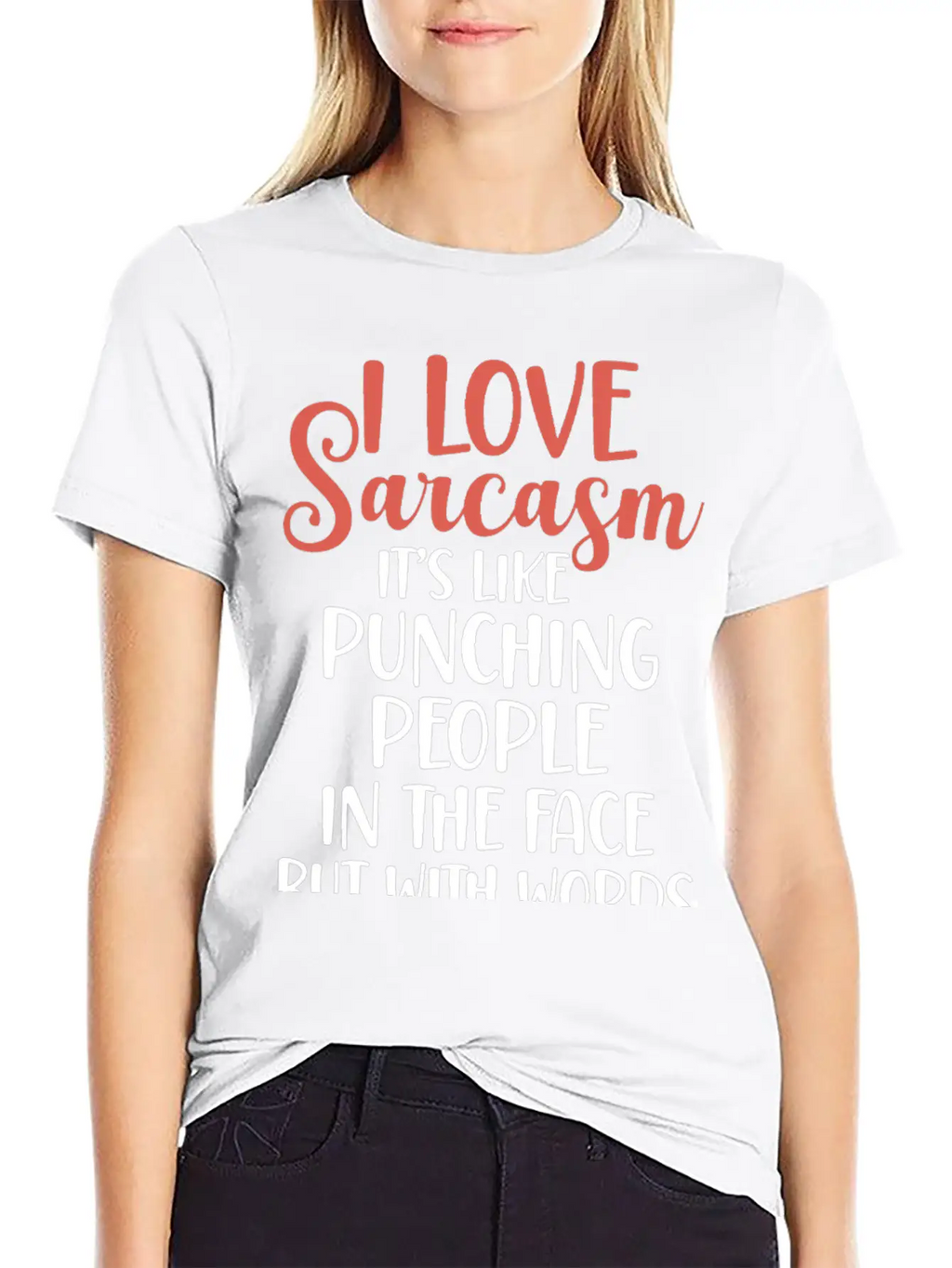 "I Love Sarcasm" Funny T-shirt Breathable Soft Cotton T-Shirt – Timeless Casual Look