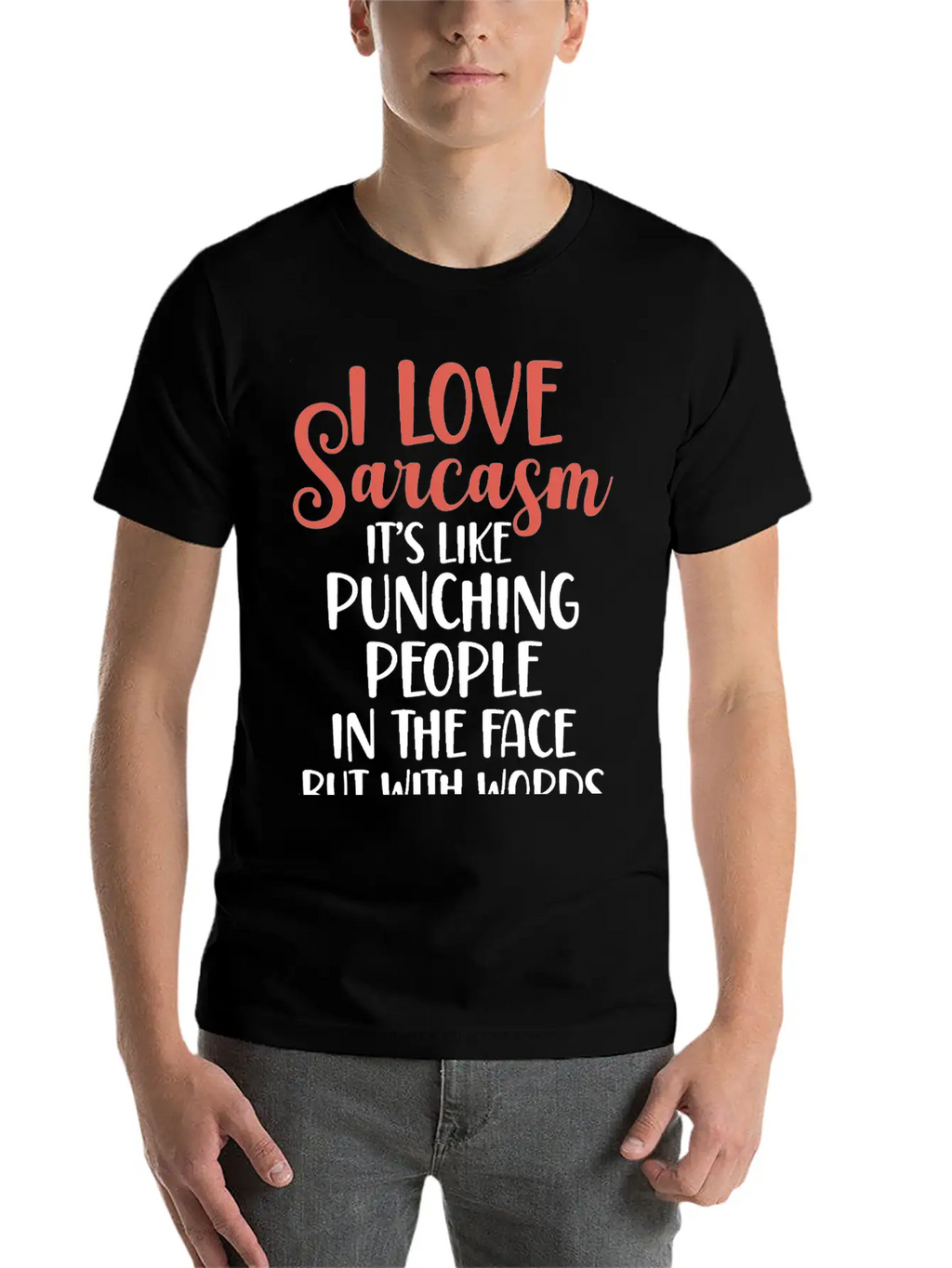 "I Love Sarcasm" Funny T-shirt Breathable Soft Cotton T-Shirt – Timeless Casual Look