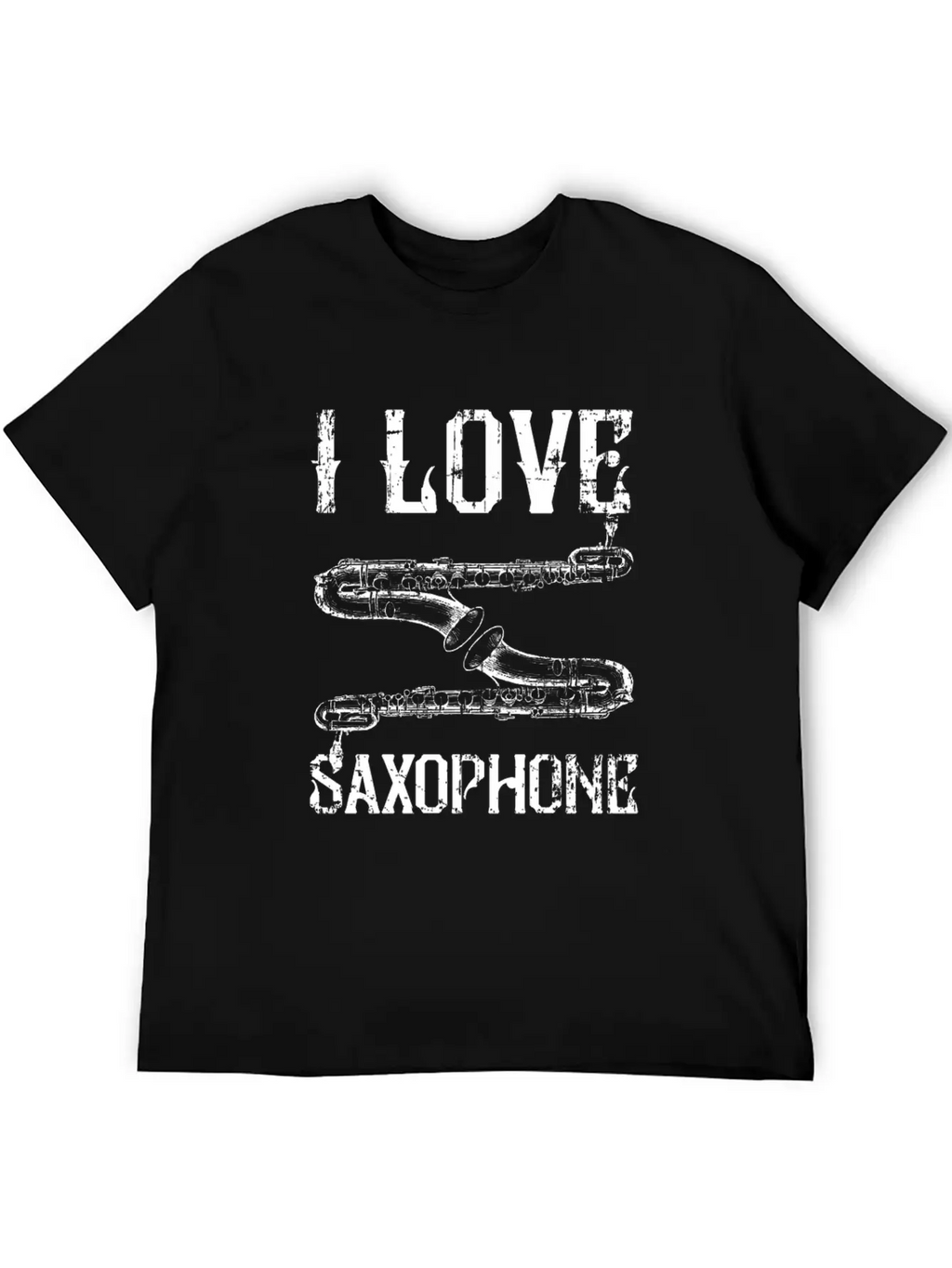 I Love Saxophone Essential Cotton Tee For Daily Outfits – Unisex Style