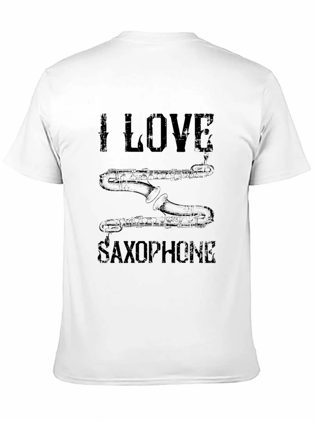 I Love Saxophone Essential Cotton Tee For Daily Outfits – Unisex Style