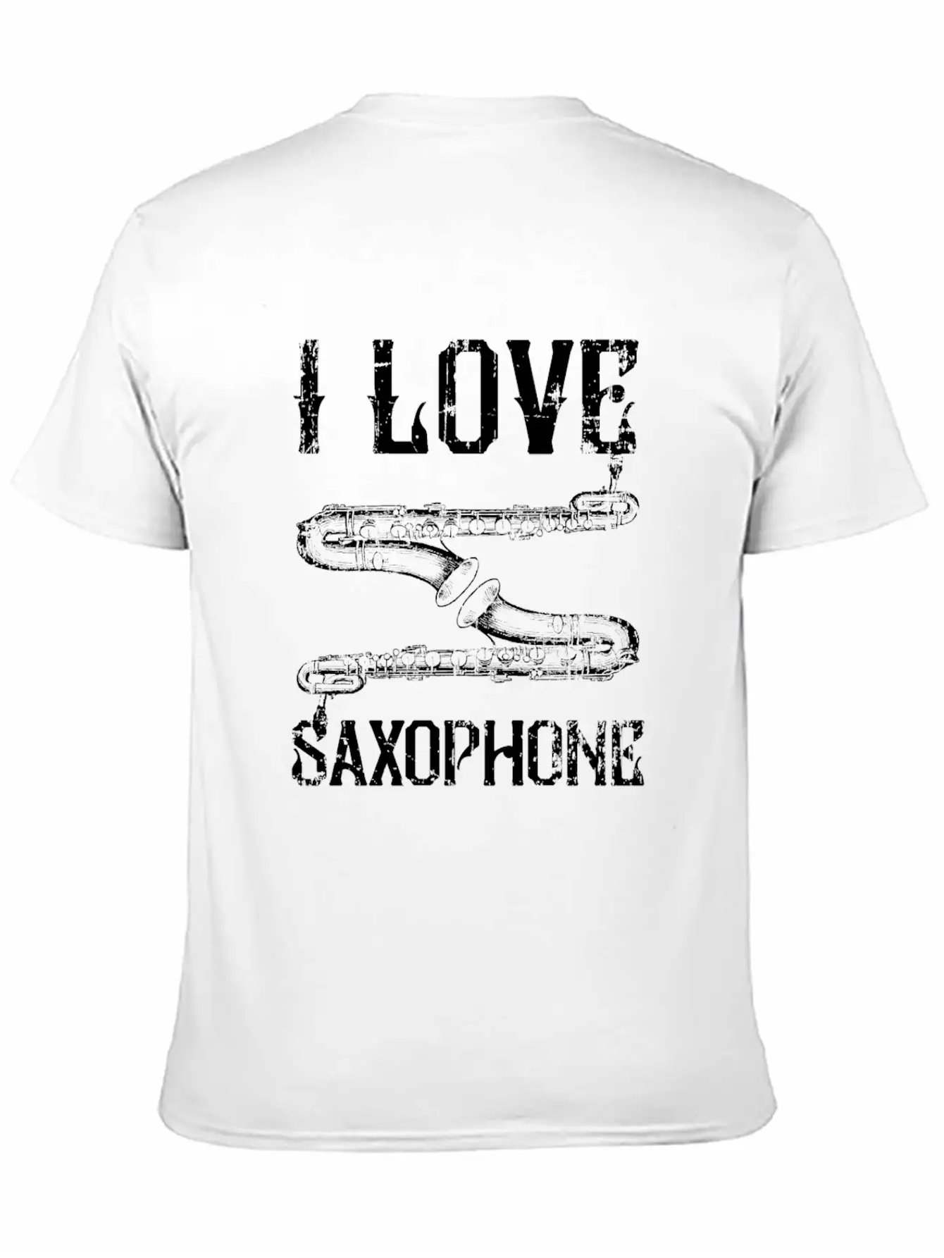 I Love Saxophone Essential Cotton Tee For Daily Outfits – Unisex Style