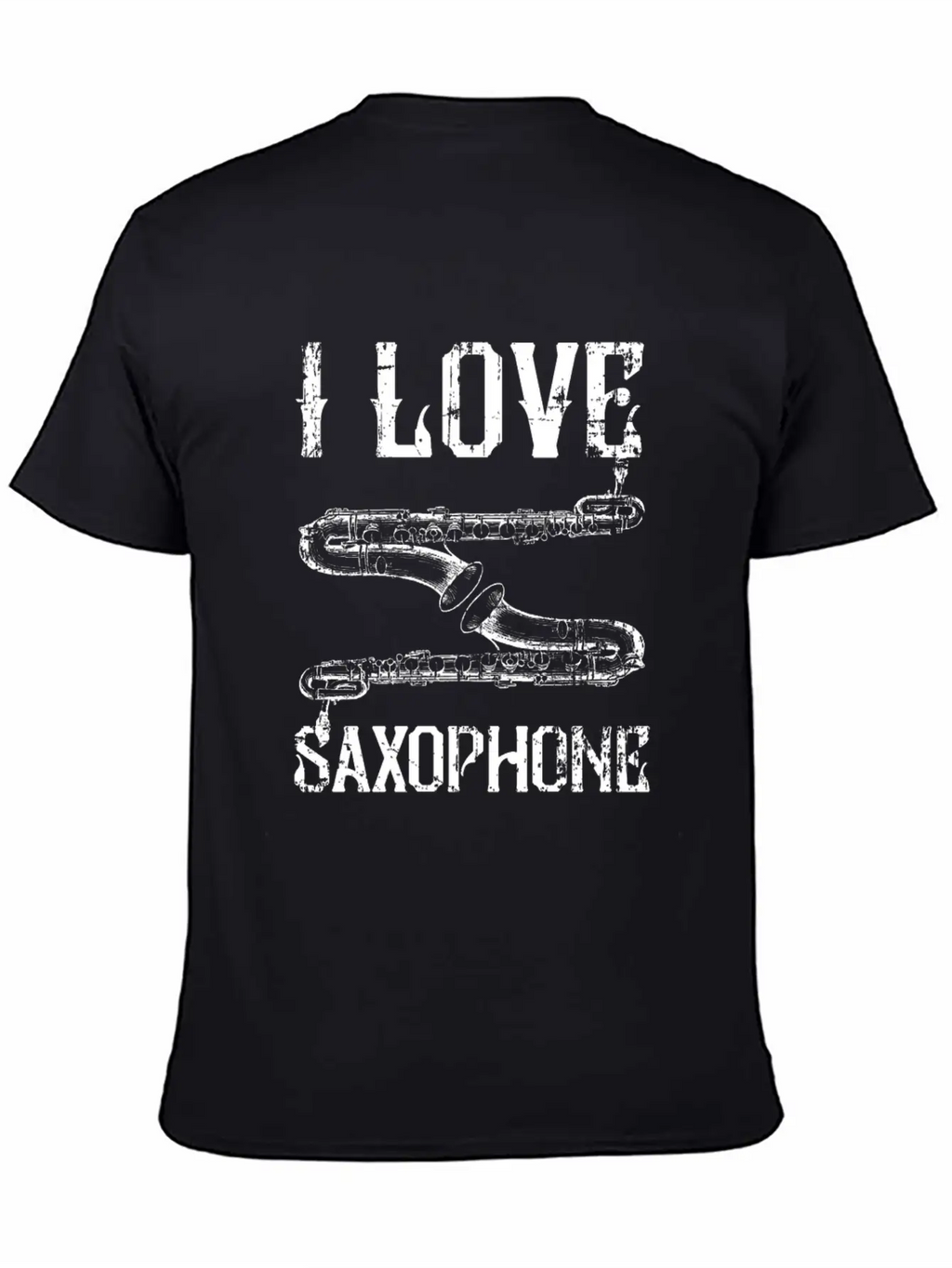 I Love Saxophone Essential Cotton Tee For Daily Outfits – Unisex Style
