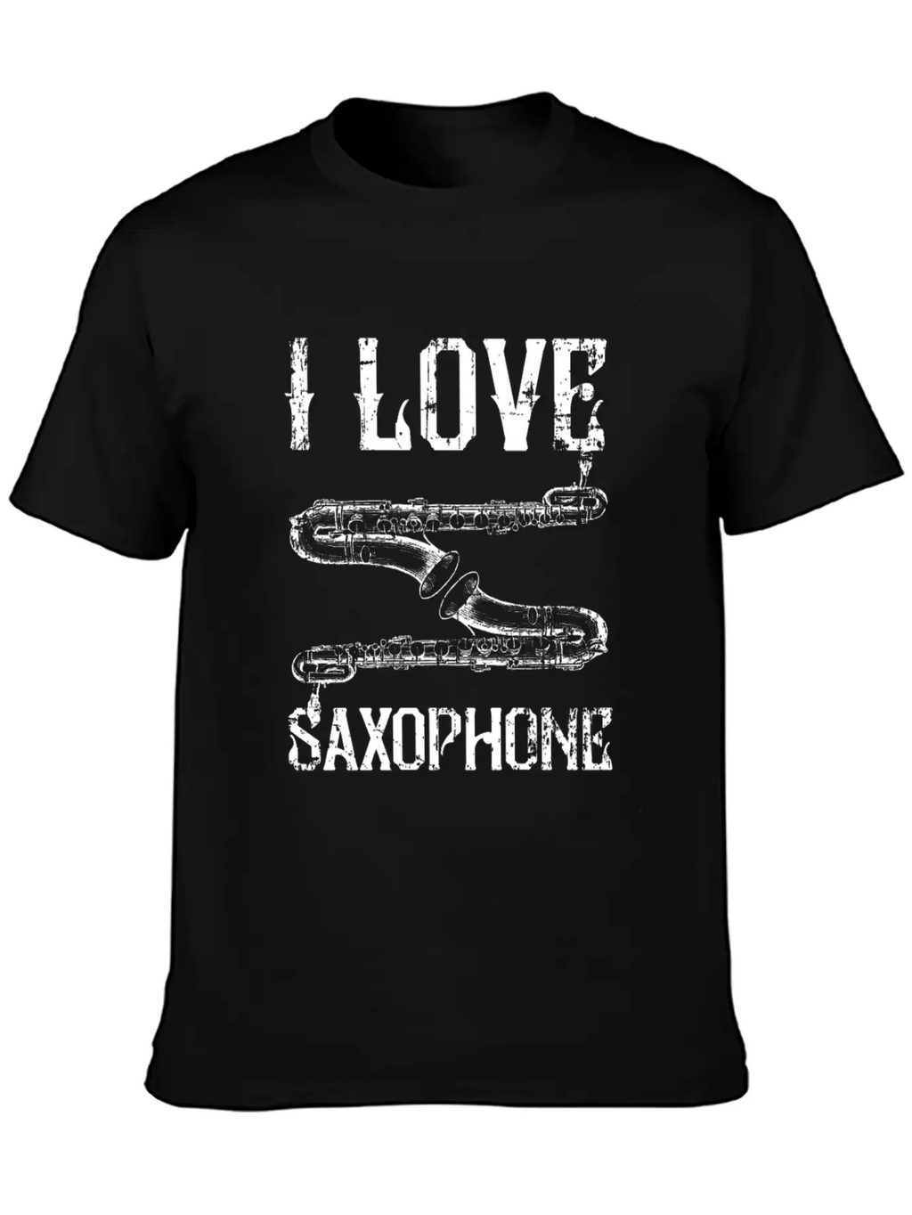 I Love Saxophone Essential Cotton Tee For Daily Outfits – Unisex Style