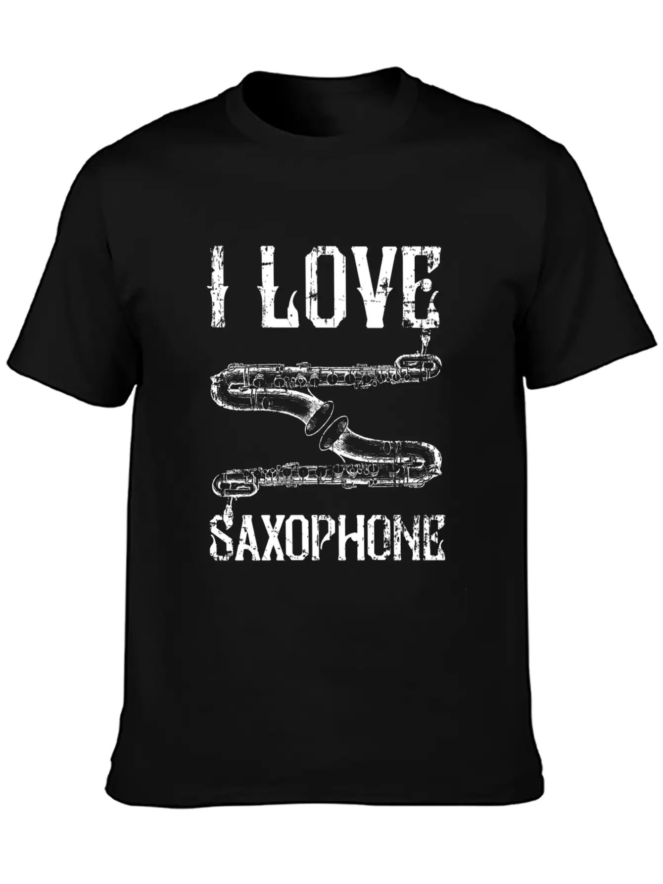 I Love Saxophone Essential Cotton Tee For Daily Outfits – Unisex Style
