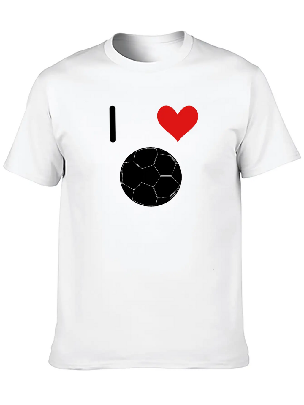 I Love Soccer. Soccerball. Unisex Short Sleeve Soft Cotton T-Shirt – Casual Everyday Wear