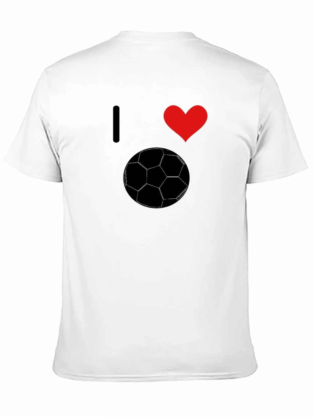 I Love Soccer. Soccerball. Unisex Short Sleeve Soft Cotton T-Shirt – Casual Everyday Wear