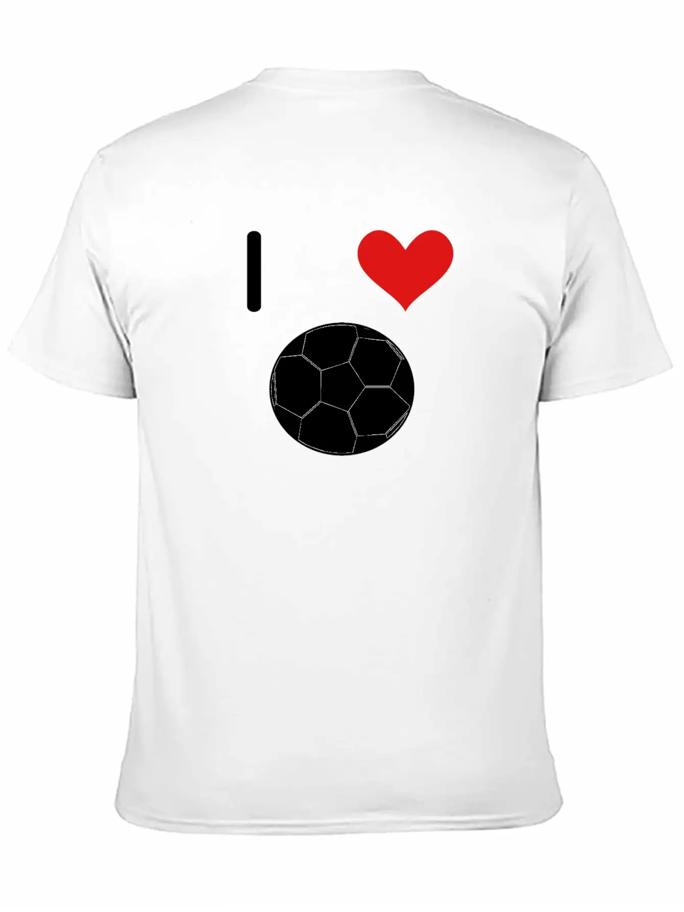 I Love Soccer. Soccerball. Unisex Short Sleeve Soft Cotton T-Shirt – Casual Everyday Wear