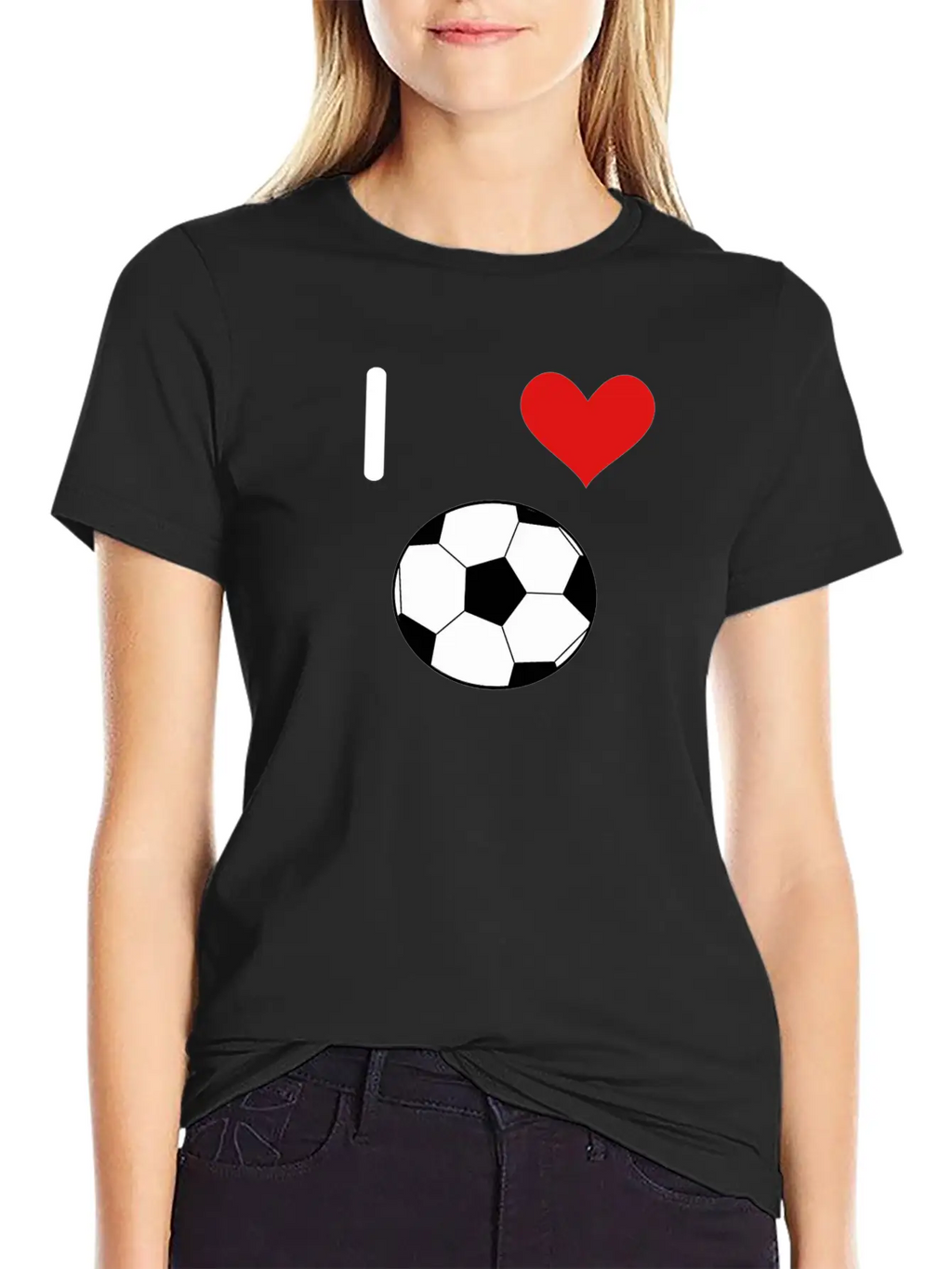 I Love Soccer. Soccerball. Unisex Short Sleeve Soft Cotton T-Shirt – Casual Everyday Wear