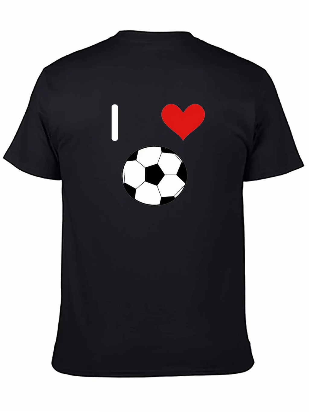 I Love Soccer. Soccerball. Unisex Short Sleeve Soft Cotton T-Shirt – Casual Everyday Wear