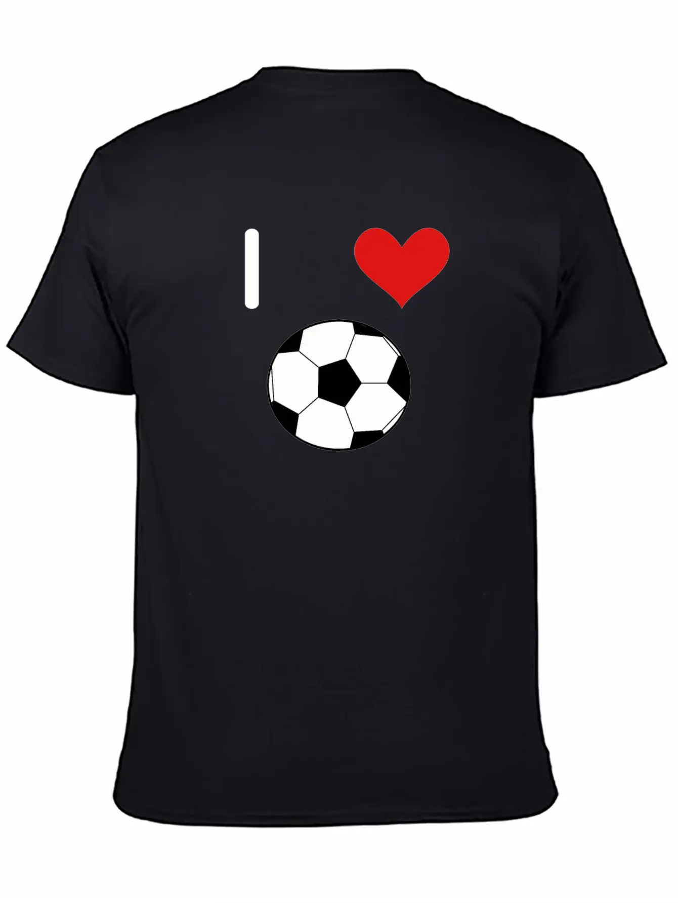 I Love Soccer. Soccerball. Unisex Short Sleeve Soft Cotton T-Shirt – Casual Everyday Wear