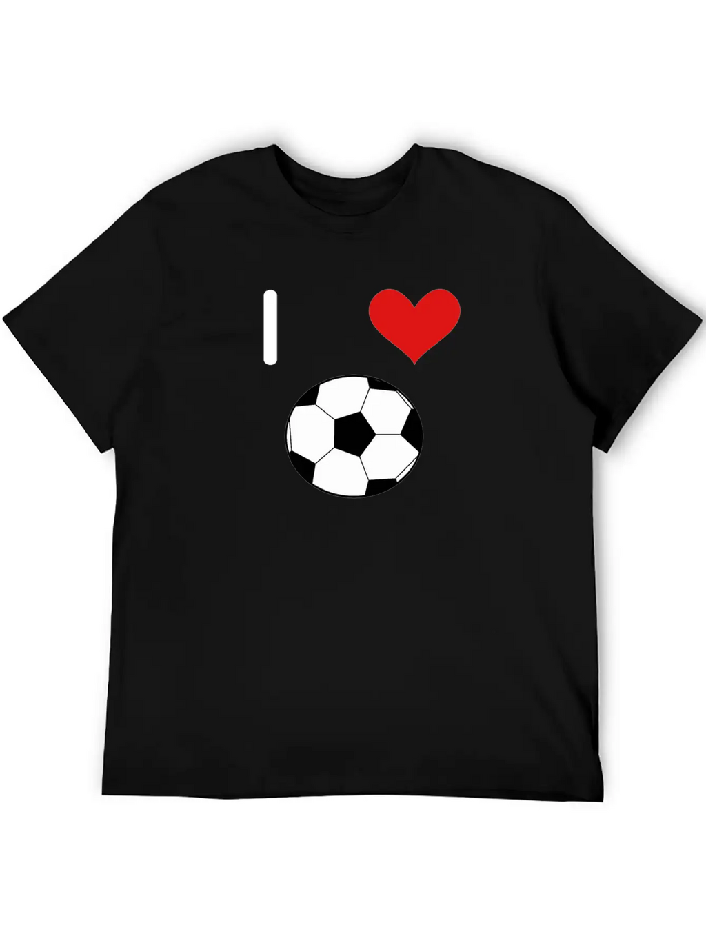 I Love Soccer. Soccerball. Unisex Short Sleeve Soft Cotton T-Shirt – Casual Everyday Wear