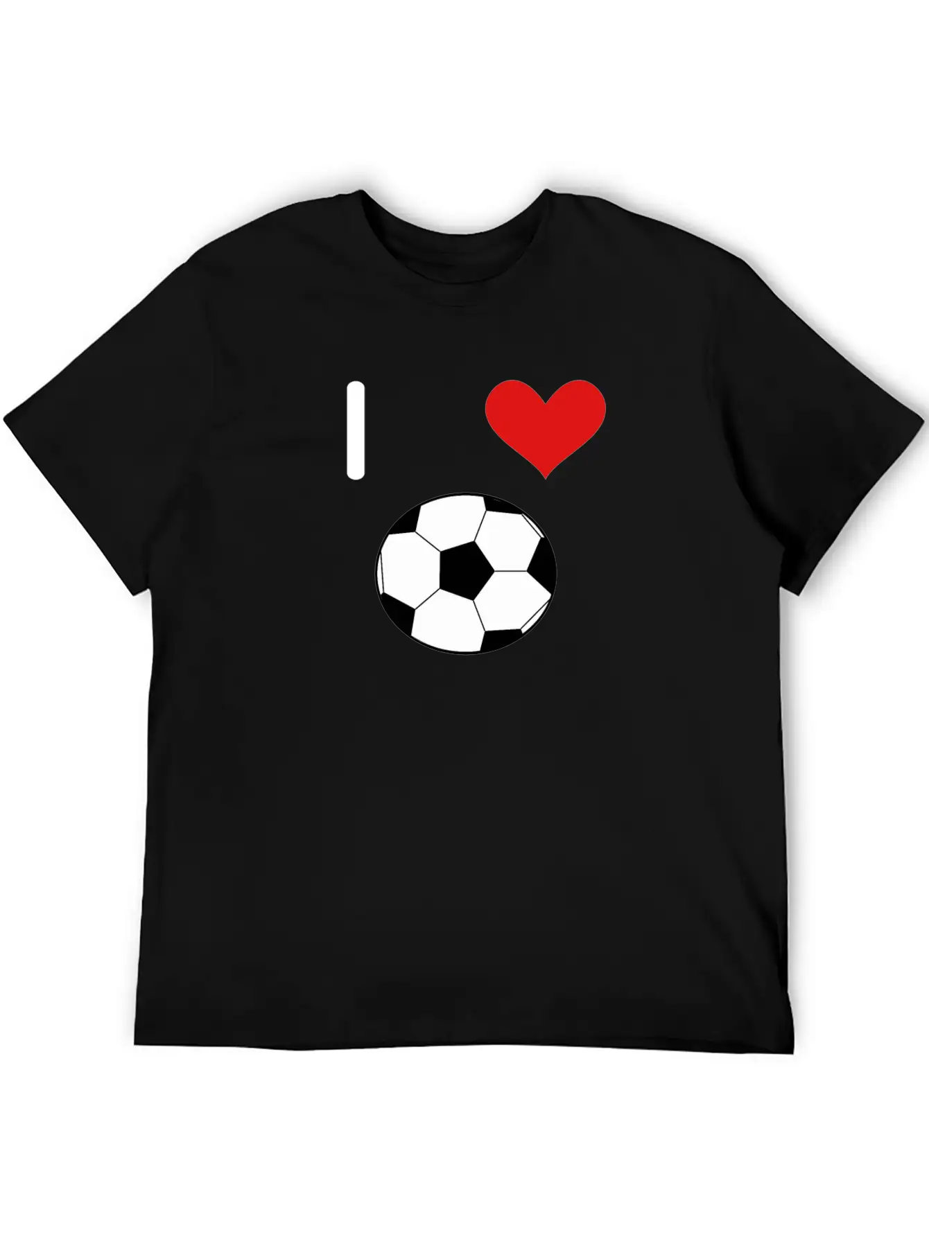 I Love Soccer. Soccerball. Unisex Short Sleeve Soft Cotton T-Shirt – Casual Everyday Wear