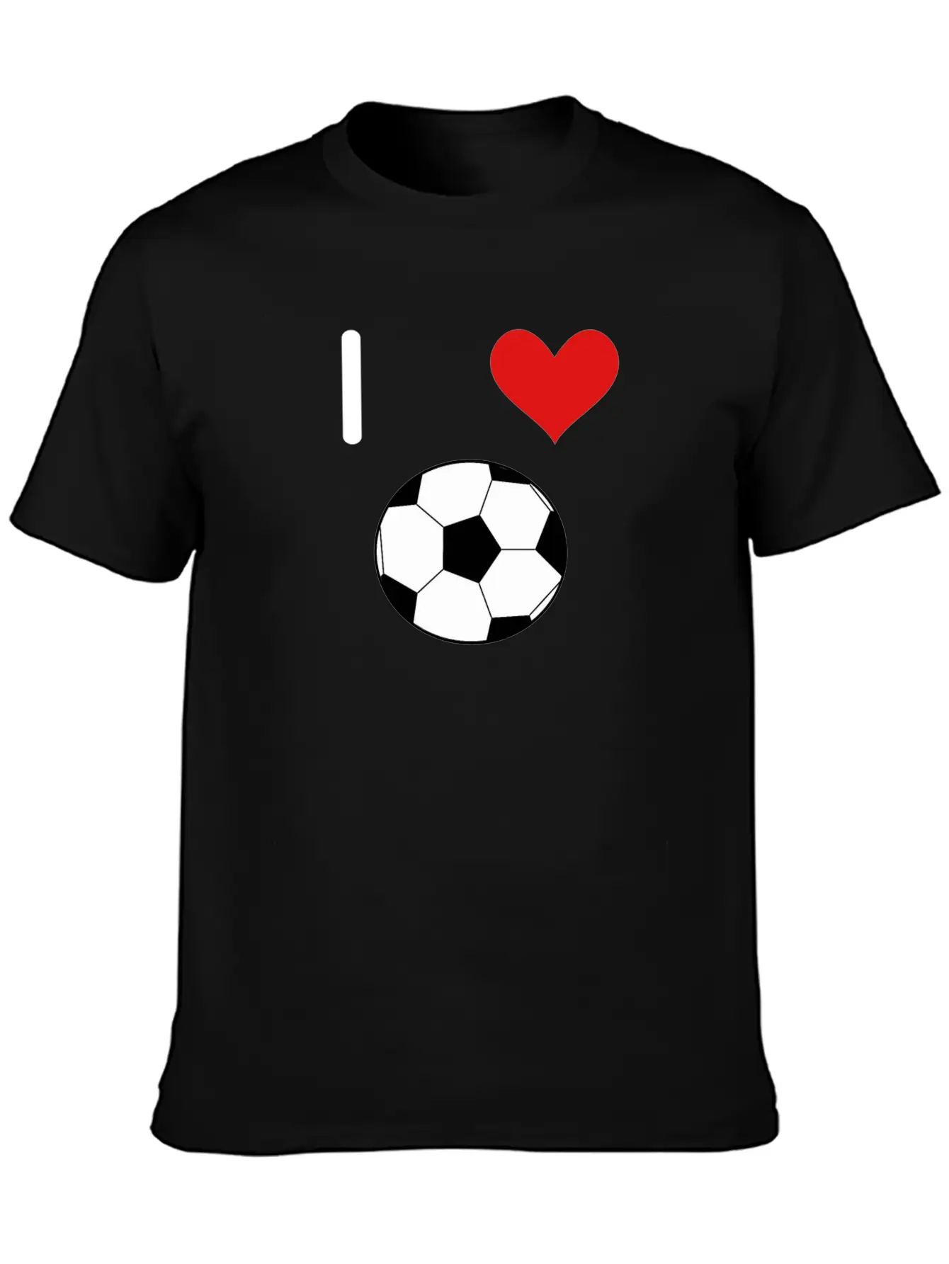 I Love Soccer. Soccerball. Unisex Short Sleeve Soft Cotton T-Shirt – Casual Everyday Wear