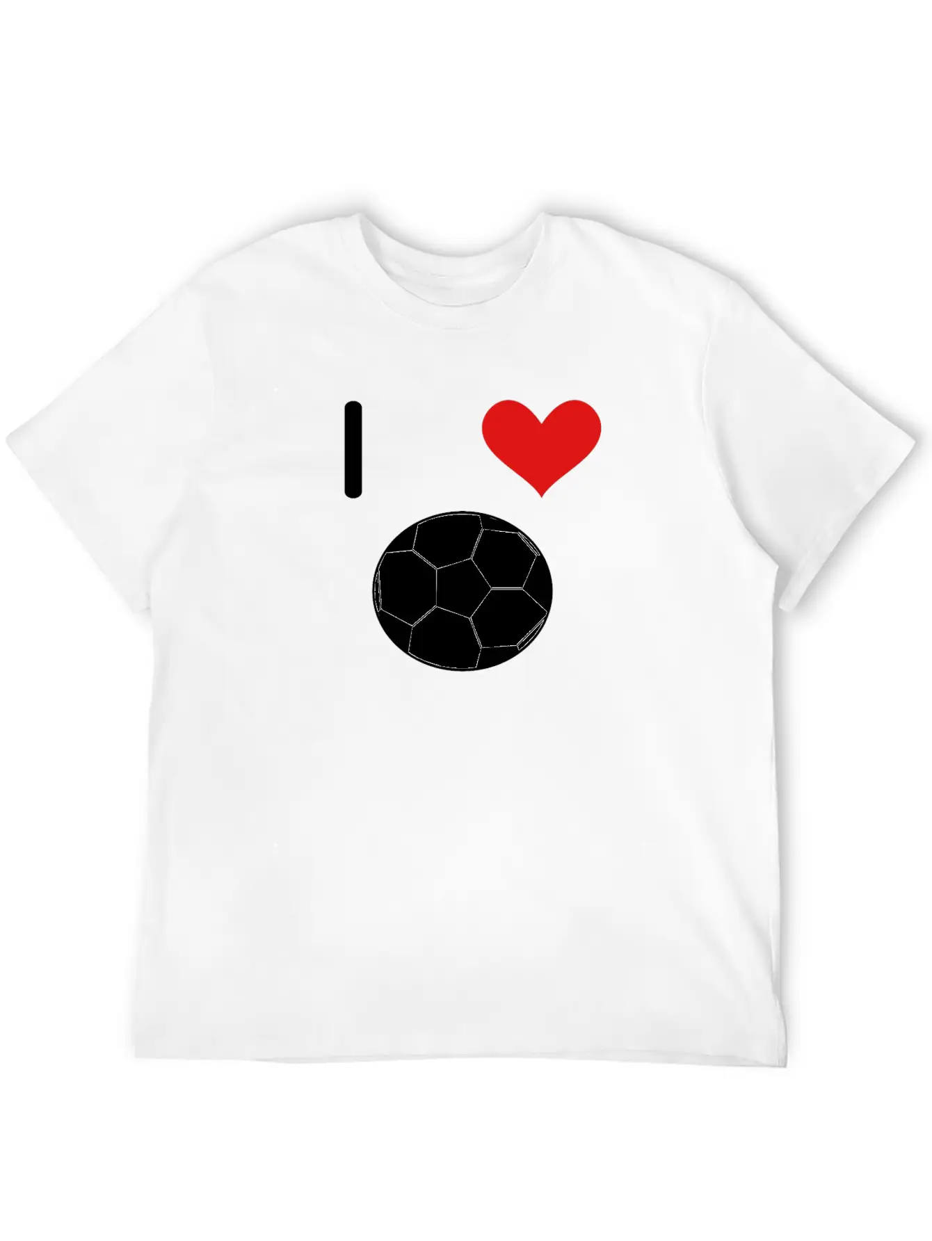 I Love Soccer. Soccerball. Unisex Short Sleeve Soft Cotton T-Shirt – Casual Everyday Wear