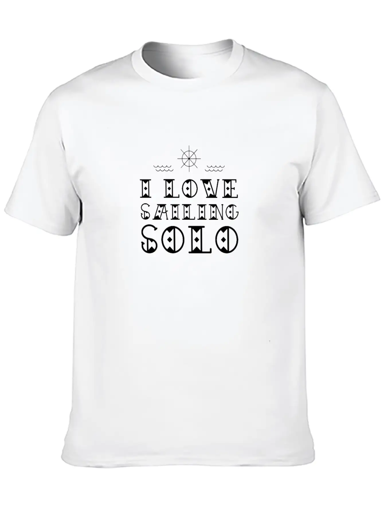 I Love Solo Sailing One Handed Sailor Saiboat Casual Graphic T-Shirt – Simple And Comfortable Daily Wear